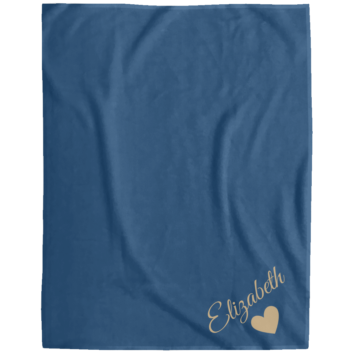 Personalized Fleece Blanket for Daughters - Custom Name & Heart Design