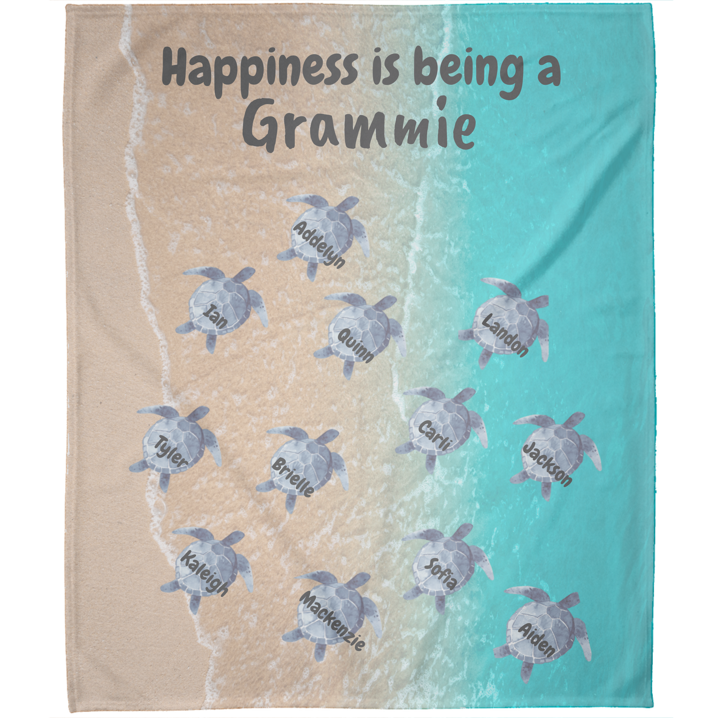 Get trendy with Customized Blanket for Grandma - "Happiness is being a ..." -  available at Good Gift Company. Grab yours for $38 today!