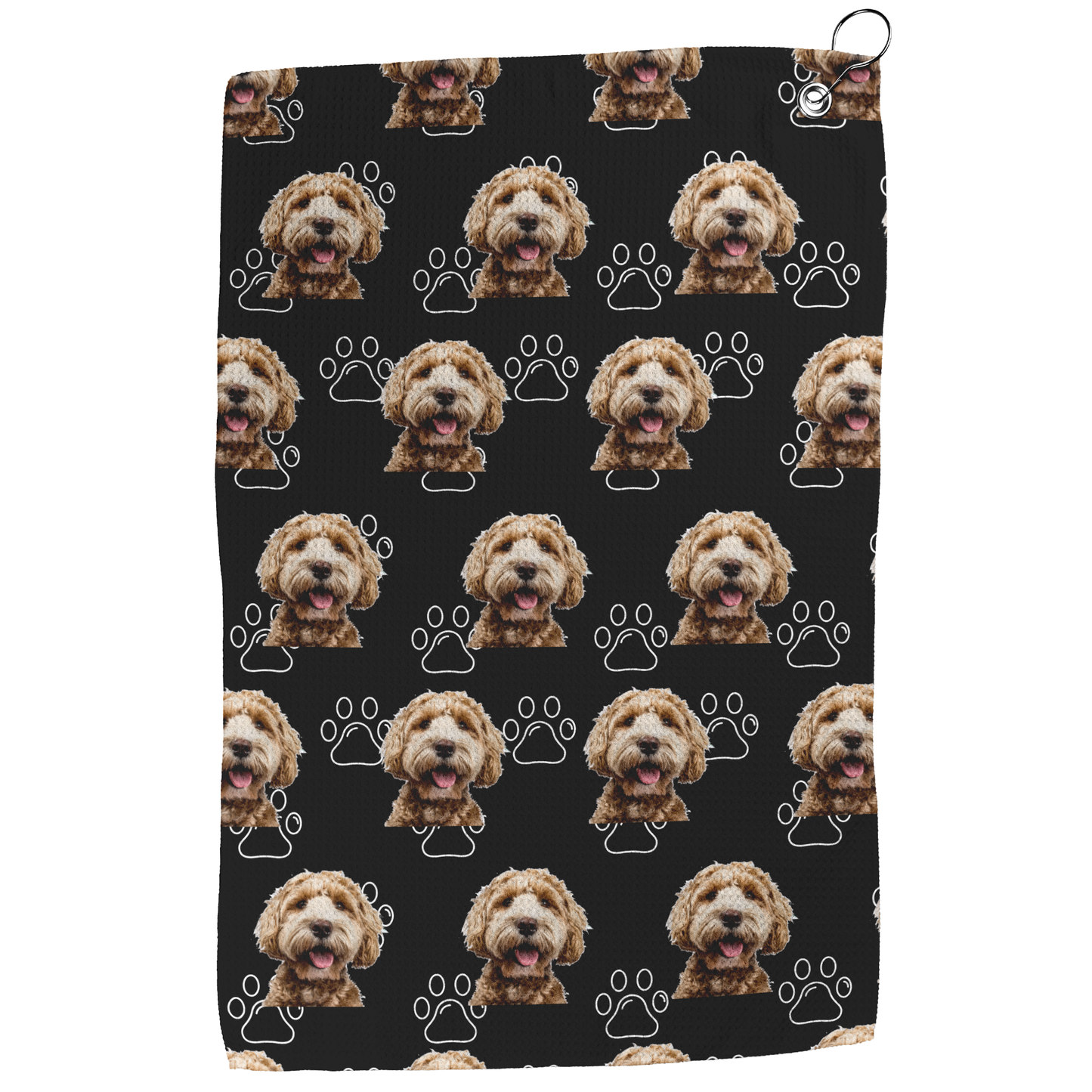 Sports| Personalized Waffle Golf Towel with Your Dog’s Picture - The Perfect Gift for Dog-Loving Golfers