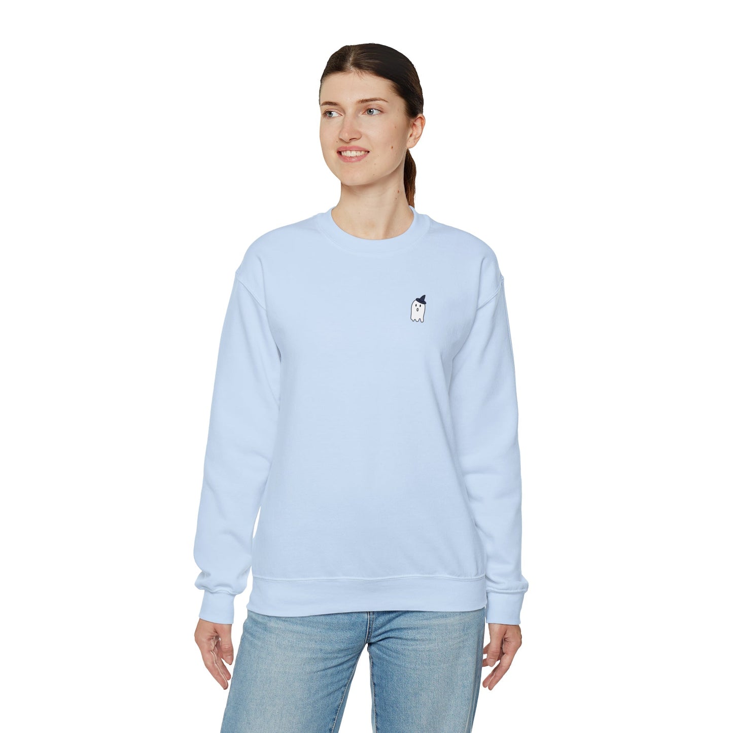 Get trendy with Ghost Witch Hat Crewneck Sweatshirt - Sweatshirt available at Good Gift Company. Grab yours for $38 today!