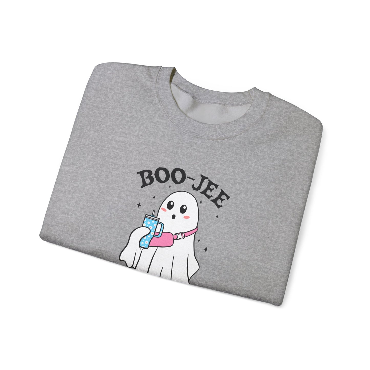 Trendy Fall Sweatshirt with Boo Jee Ghost – Perfect for the Stylishly Spooky!