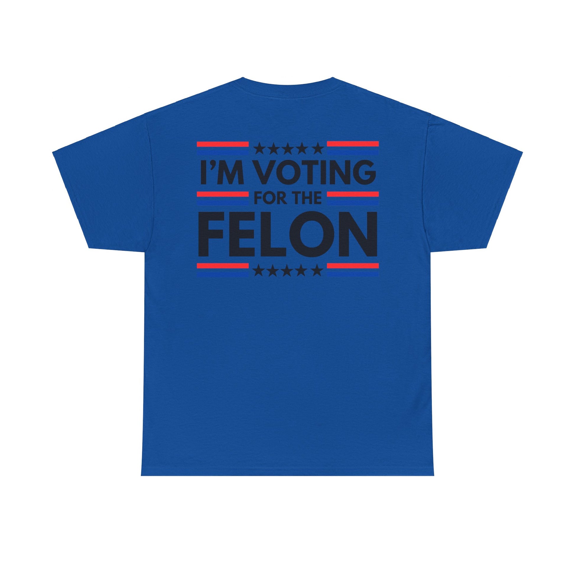 Get trendy with I'm Voting for the Felon Trump 47 (black Stars) Unisex Heavy Cotton Tee - T-Shirt available at Good Gift Company. Grab yours for $16.97 today!