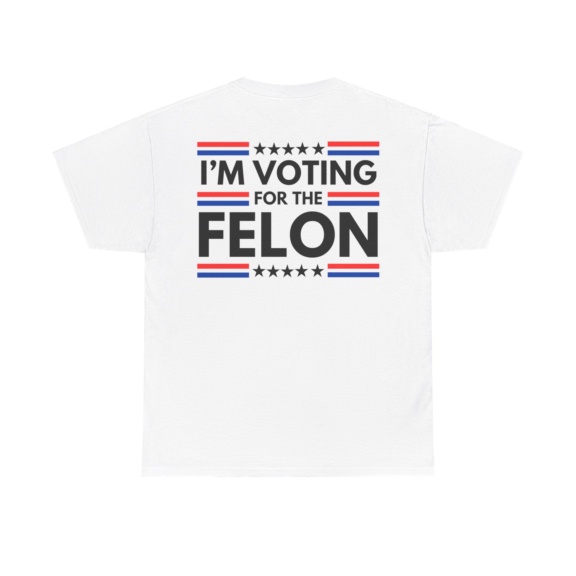 Get trendy with I'm Voting for the Felon Trump 47 (black Stars) Unisex Heavy Cotton Tee - T-Shirt available at Good Gift Company. Grab yours for $16.97 today!