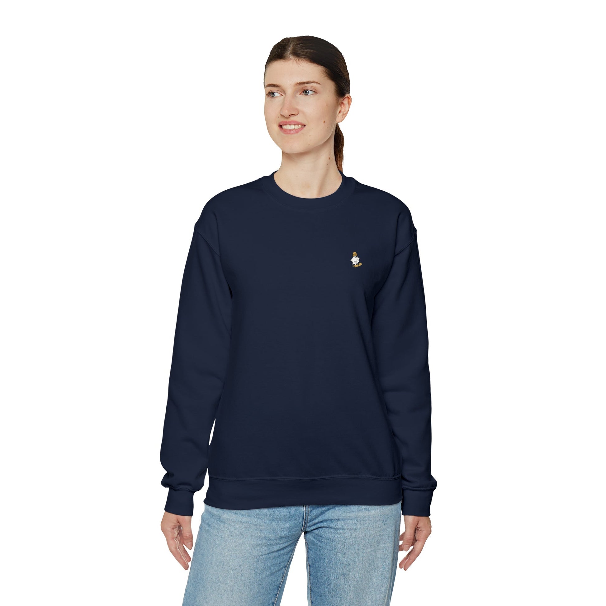 Get trendy with ghost on skateboard  Crewneck Sweatshirt - Sweatshirt available at Good Gift Company. Grab yours for $38 today!