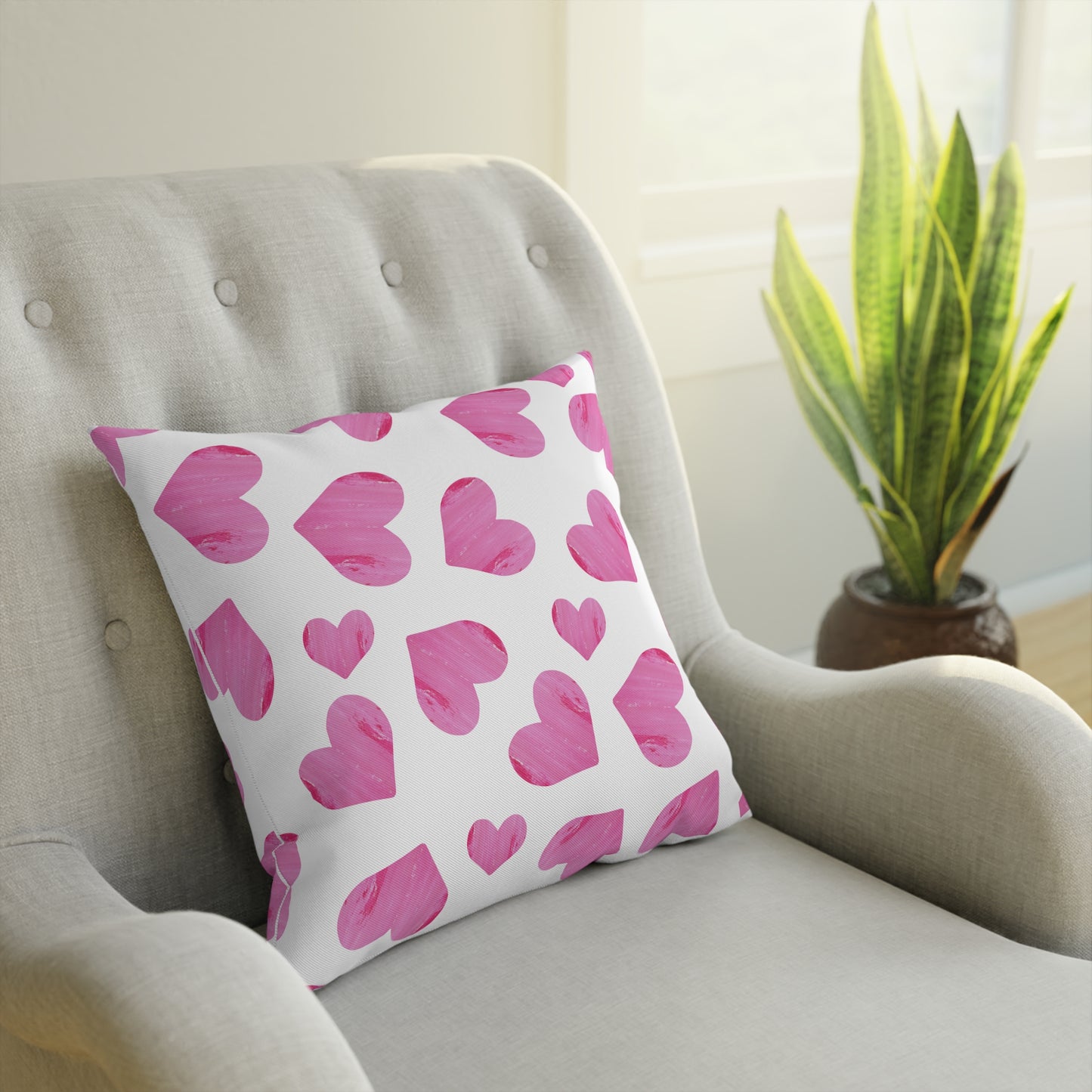 Pink Hearts Cushion