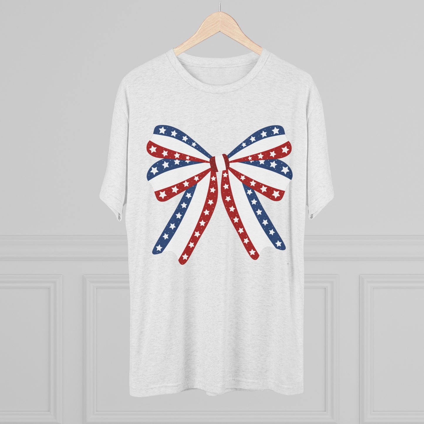 Get trendy with Patriotic Bow Tri-Blend Crew Tee - T-Shirt available at Good Gift Company. Grab yours for $18.96 today!