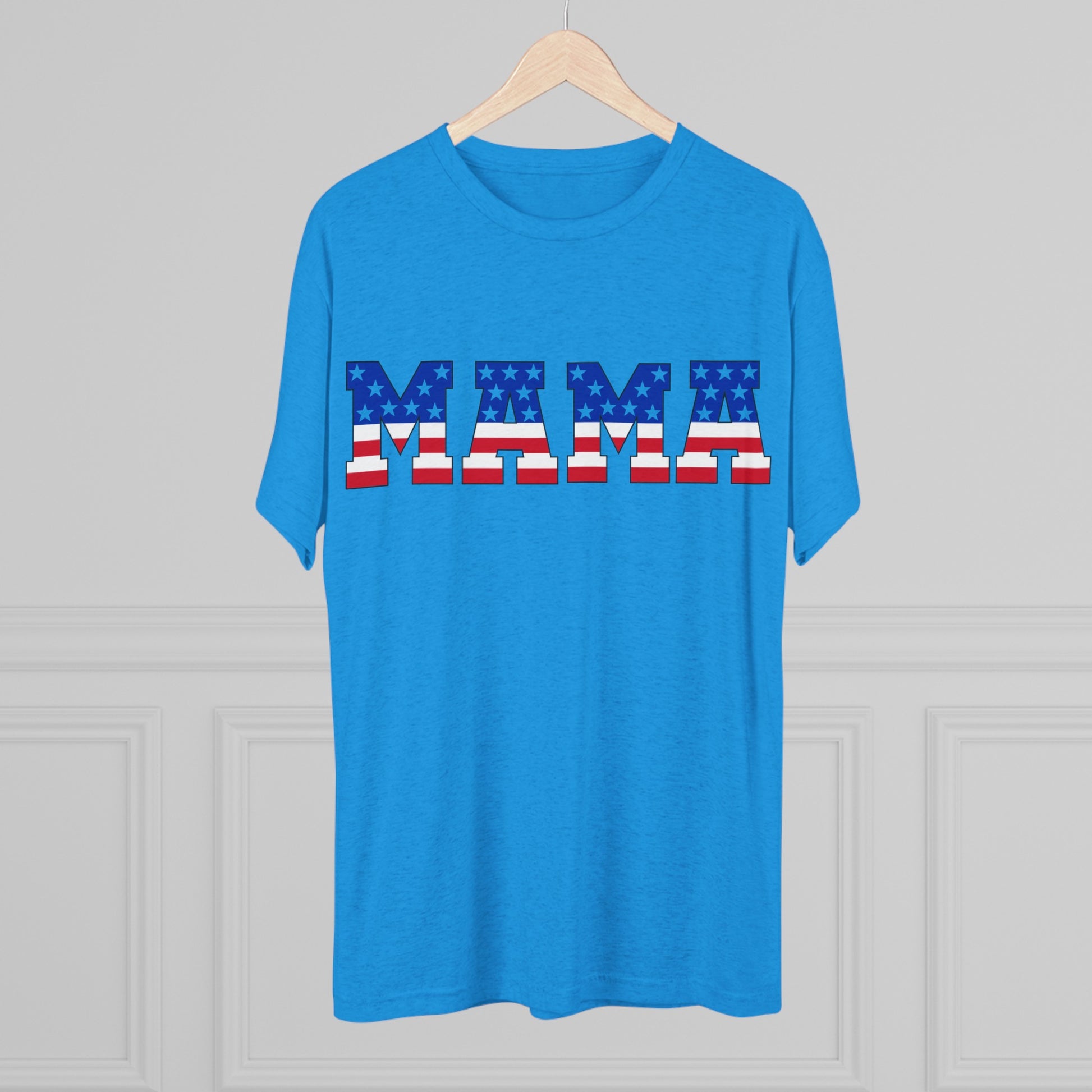 Get trendy with Patriotic Mama Tri-Blend Crew Tee - T-Shirt available at Good Gift Company. Grab yours for $18.96 today!