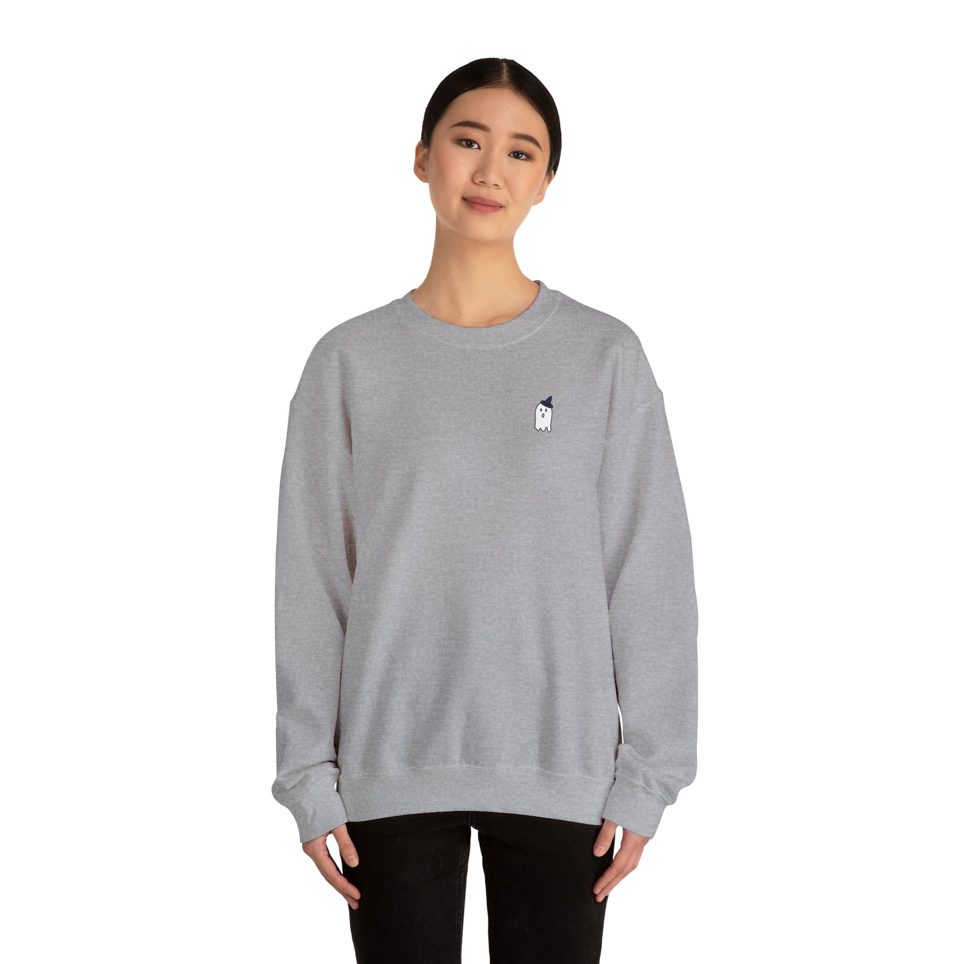 Get trendy with Ghost Witch Hat Crewneck Sweatshirt - Sweatshirt available at Good Gift Company. Grab yours for $38 today!