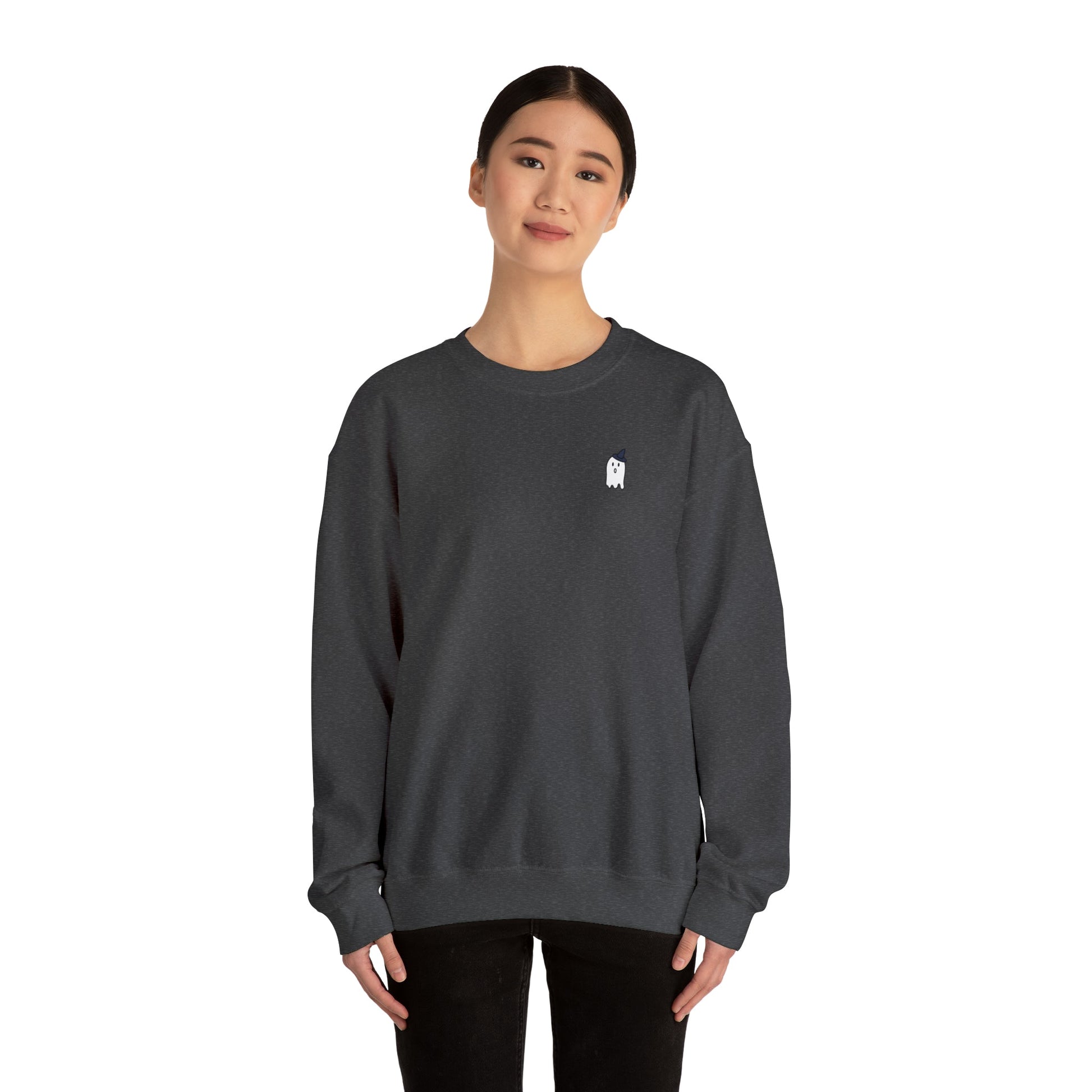Get trendy with Ghost Witch Hat Crewneck Sweatshirt - Sweatshirt available at Good Gift Company. Grab yours for $38 today!