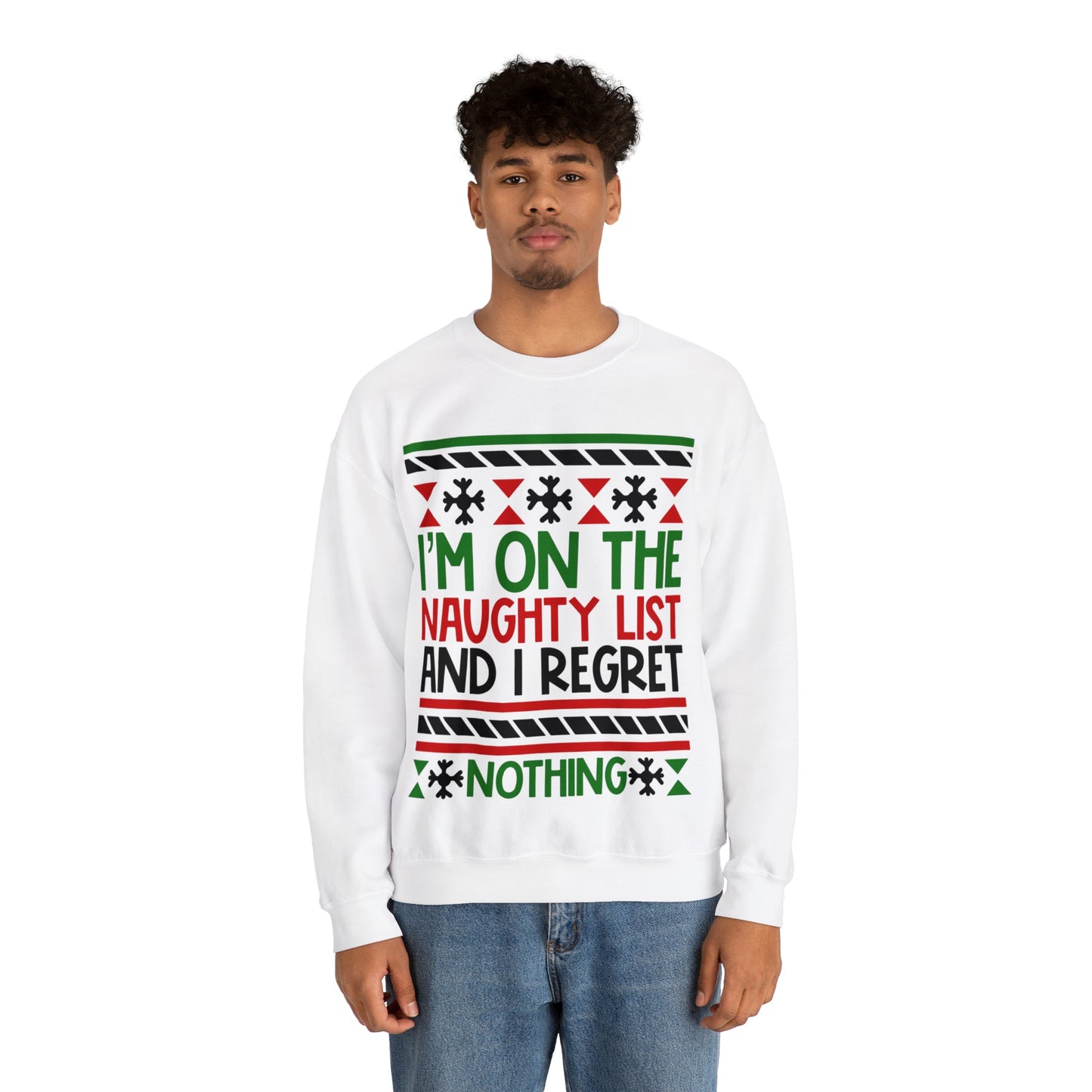 Get trendy with I'm on the Naughty L:ist and I regret Nothing Ugly Christmas Sweater - Sweatshirt available at Good Gift Company. Grab yours for $29.99 today!