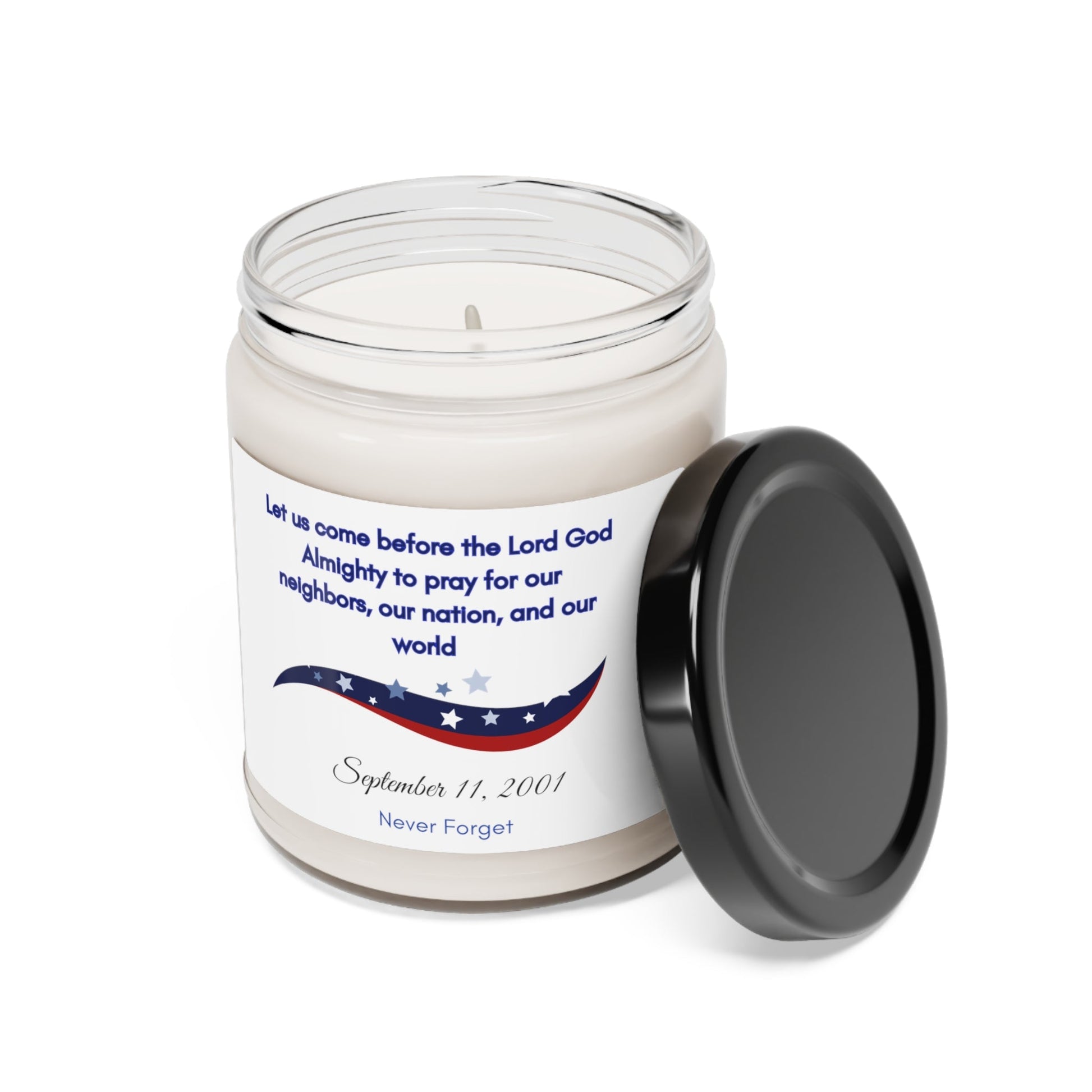 Get trendy with September 11 Remembrance prayer Scented Soy Candle, 9oz - Home Decor available at Good Gift Company. Grab yours for $16 today!