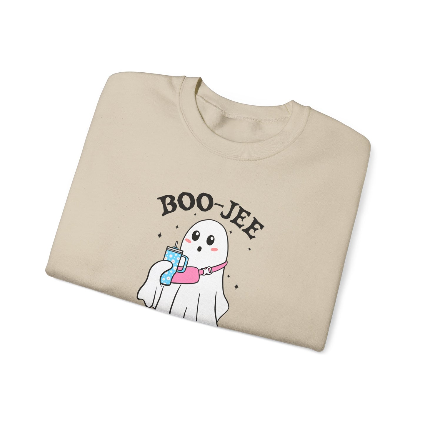 Trendy Fall Sweatshirt with Boo Jee Ghost – Perfect for the Stylishly Spooky!