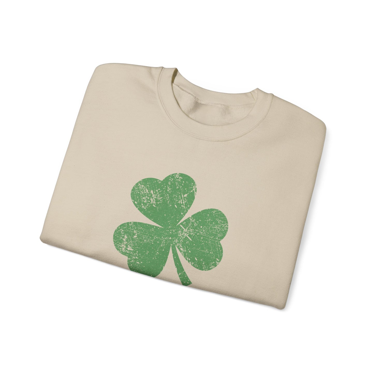 Shamrock Sweatshirt in White/Sand - Classic, Comfy & Stylish