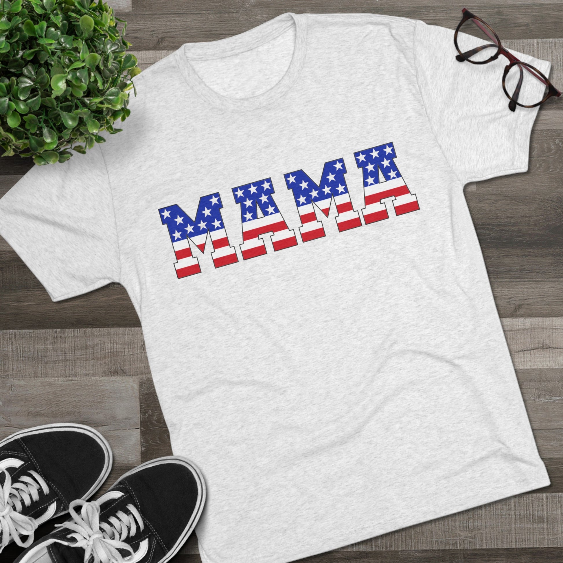 Get trendy with Patriotic Mama Tri-Blend Crew Tee - T-Shirt available at Good Gift Company. Grab yours for $18.96 today!