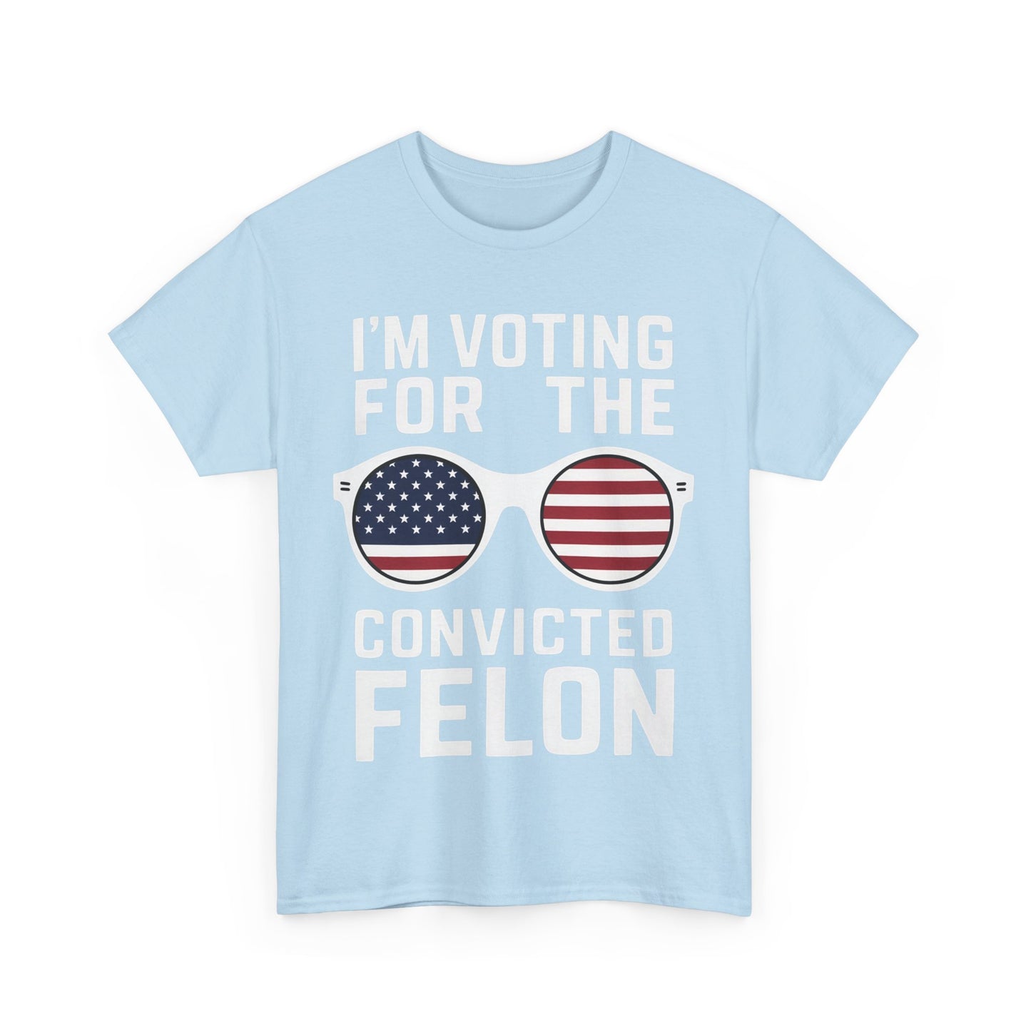 Get trendy with "I'm Voting for the convicted felon" Unisex Heavy Cotton Tee - T-Shirt available at Good Gift Company. Grab yours for $12 today!