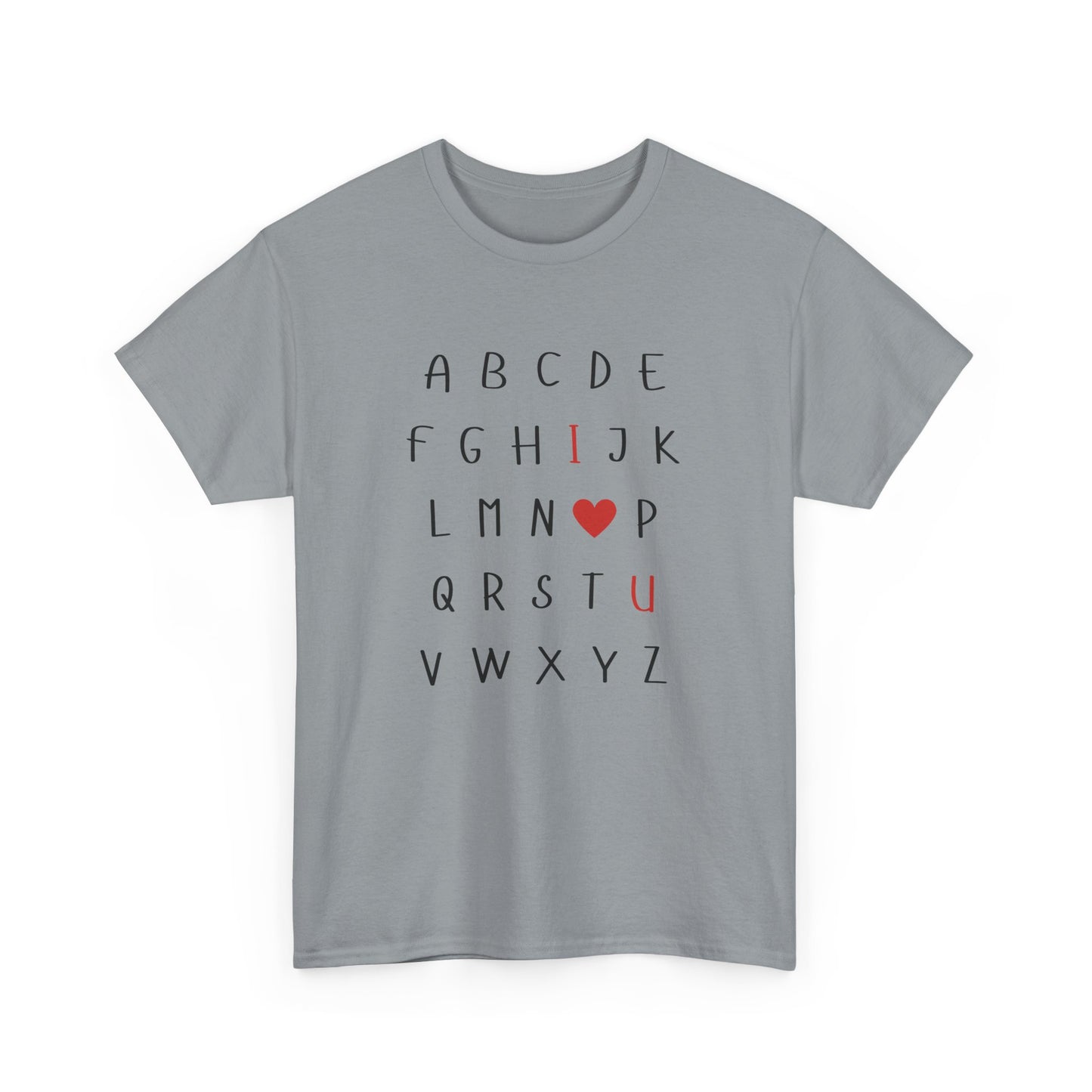 I ❤️ U" Unisex Heavy Cotton T-Shirt – Perfect for Everyday Comfort and Style