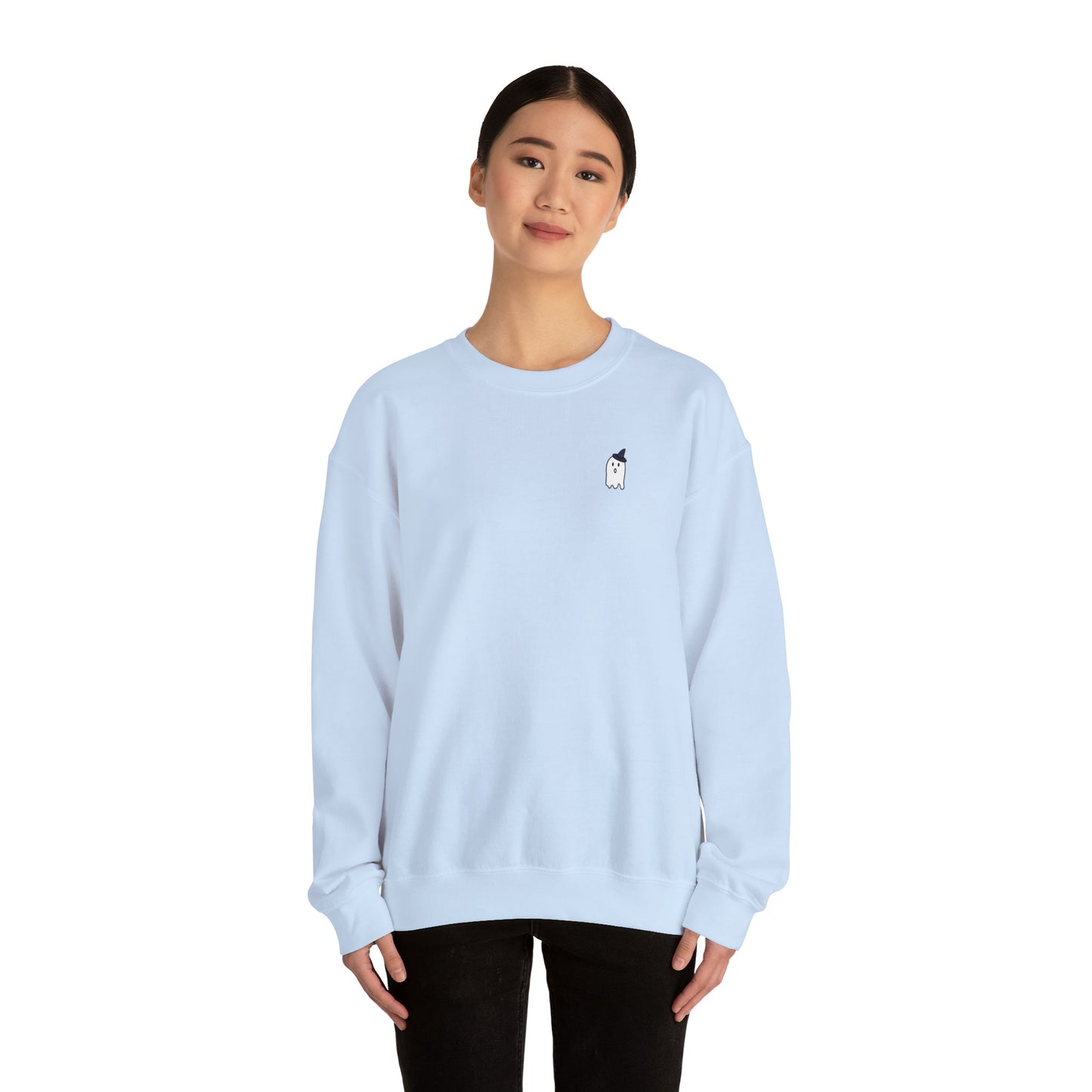 Get trendy with Ghost Witch Hat Crewneck Sweatshirt - Sweatshirt available at Good Gift Company. Grab yours for $38 today!