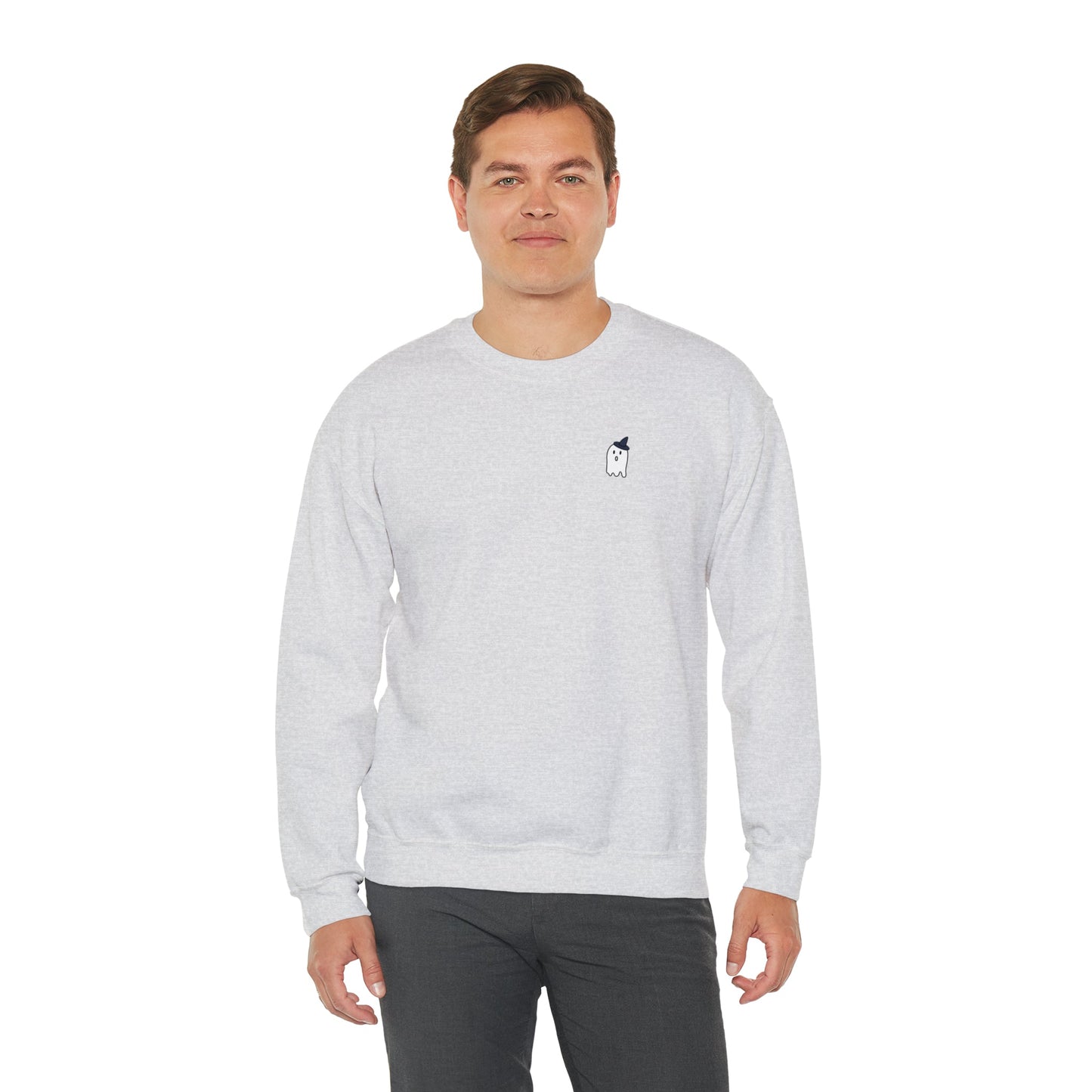 Get trendy with Ghost Witch Hat Crewneck Sweatshirt - Sweatshirt available at Good Gift Company. Grab yours for $38 today!