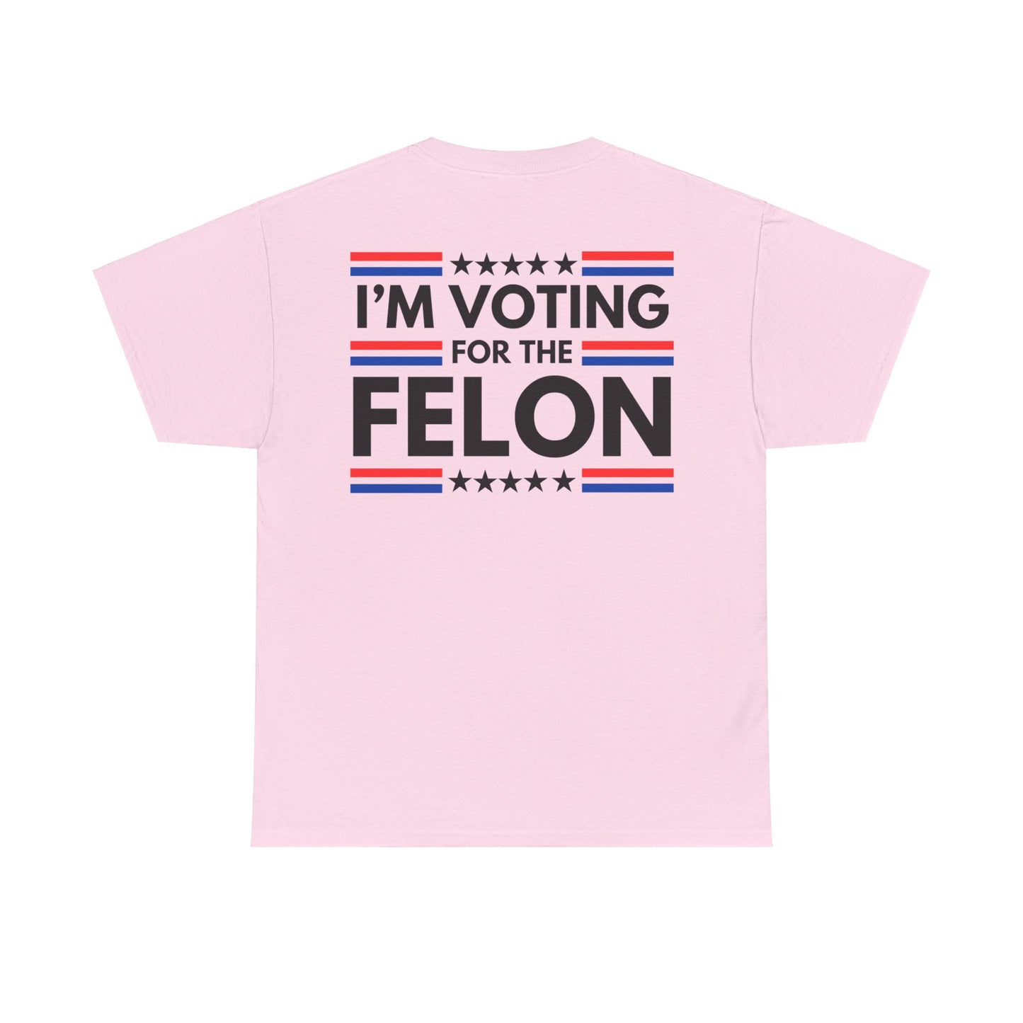Get trendy with I'm Voting for the Felon Trump 47 (black Stars) Unisex Heavy Cotton Tee - T-Shirt available at Good Gift Company. Grab yours for $16.97 today!