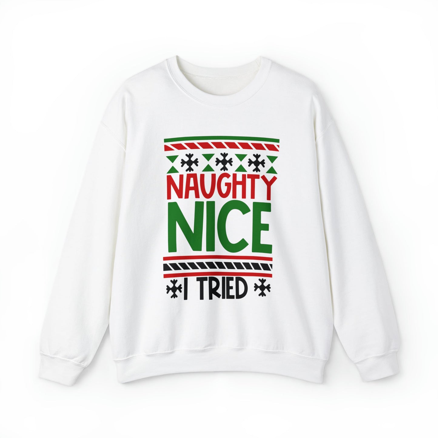 Get trendy with Naughty or Nice I tied ugly Christmas sweater - Sweatshirt available at Good Gift Company. Grab yours for $29.99 today!