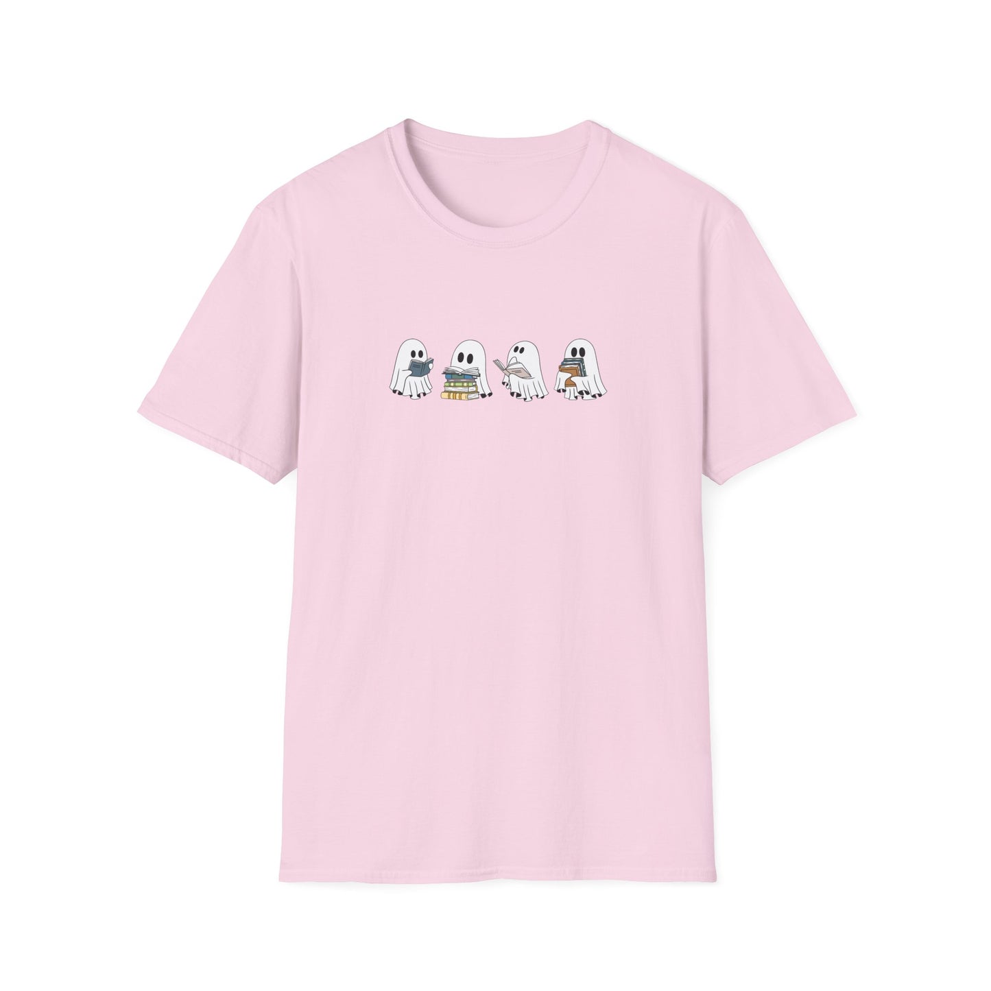 Cute Reading Ghosts Crewneck T shirt