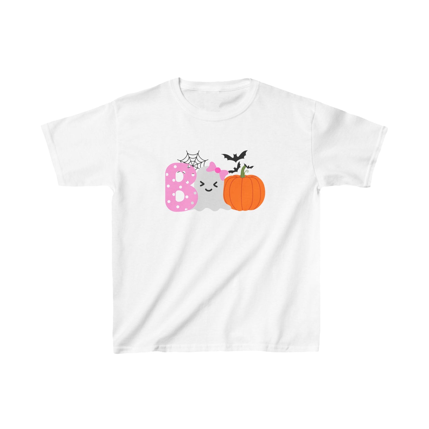 Halloween| "Kids Halloween 'Boo' T-Shirt with Ghost and Pumpkin Design