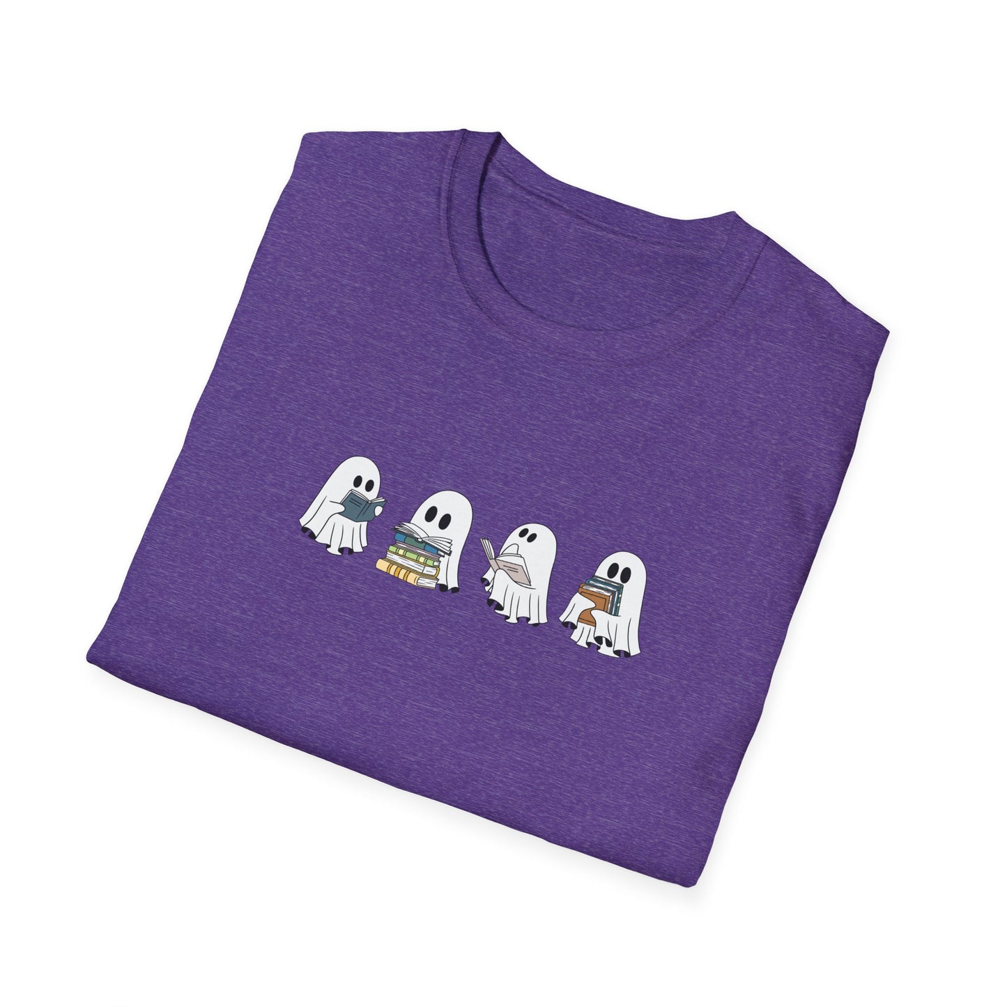 Cute Reading Ghosts Crewneck T shirt