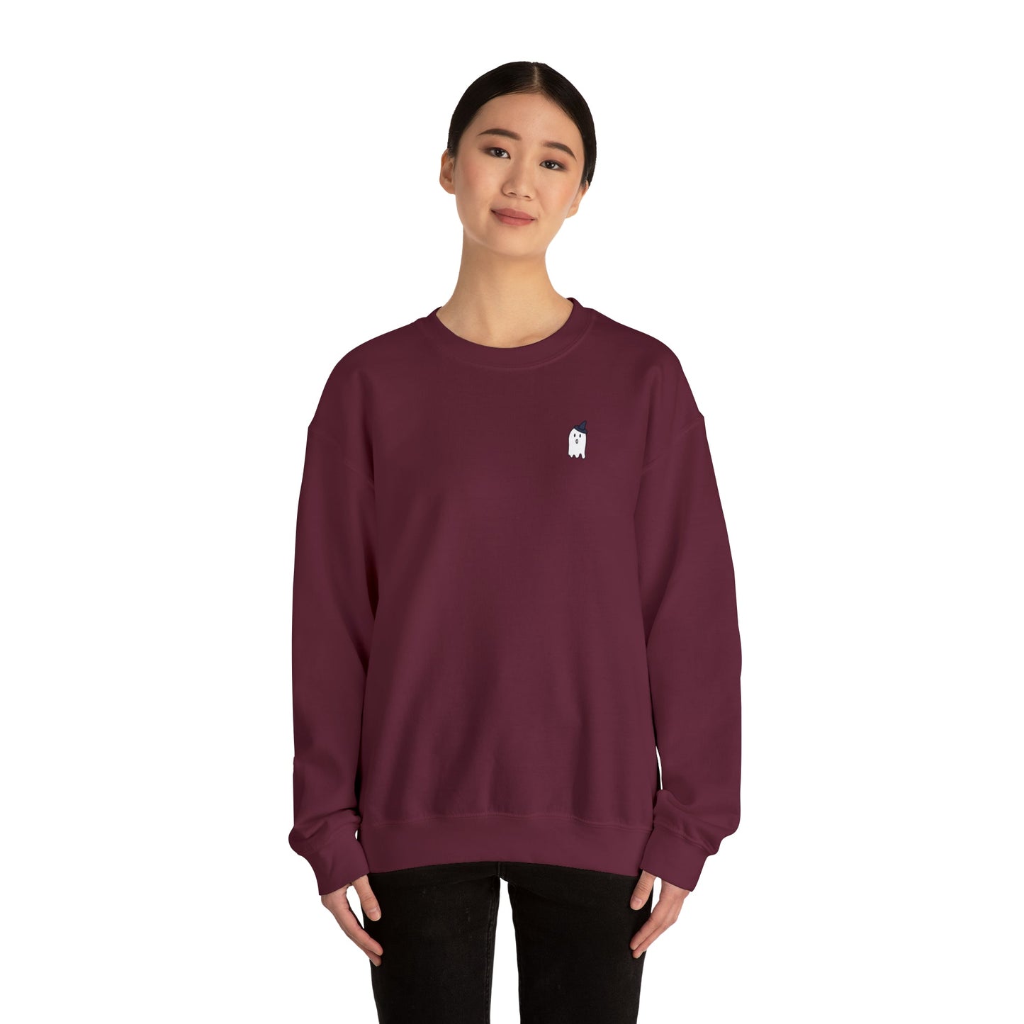 Get trendy with Ghost Witch Hat Crewneck Sweatshirt - Sweatshirt available at Good Gift Company. Grab yours for $38 today!