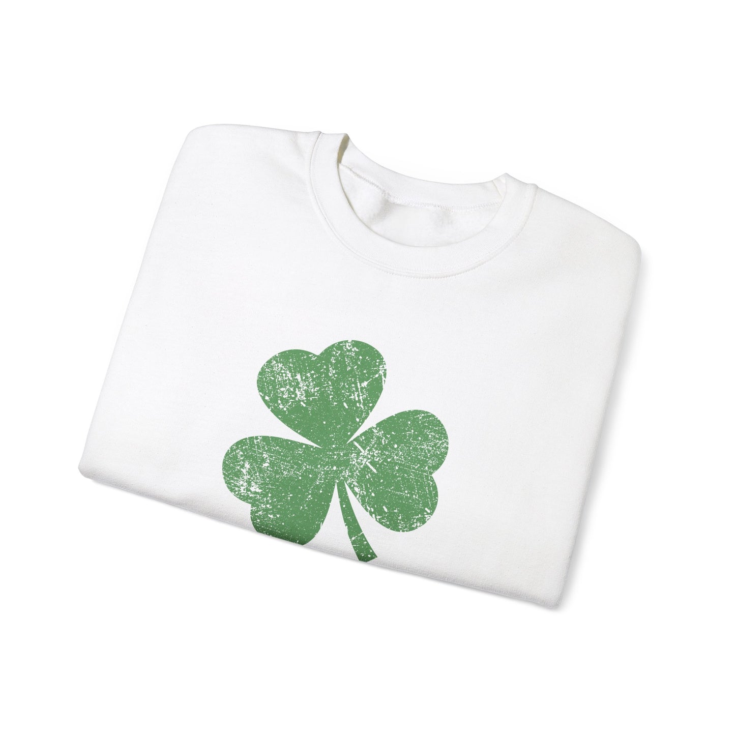 Shamrock Sweatshirt in White/Sand - Classic, Comfy & Stylish