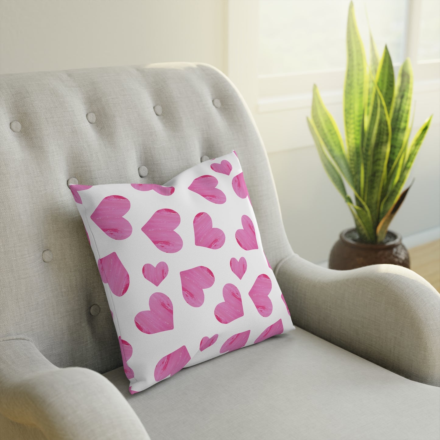 Pink Hearts Cushion