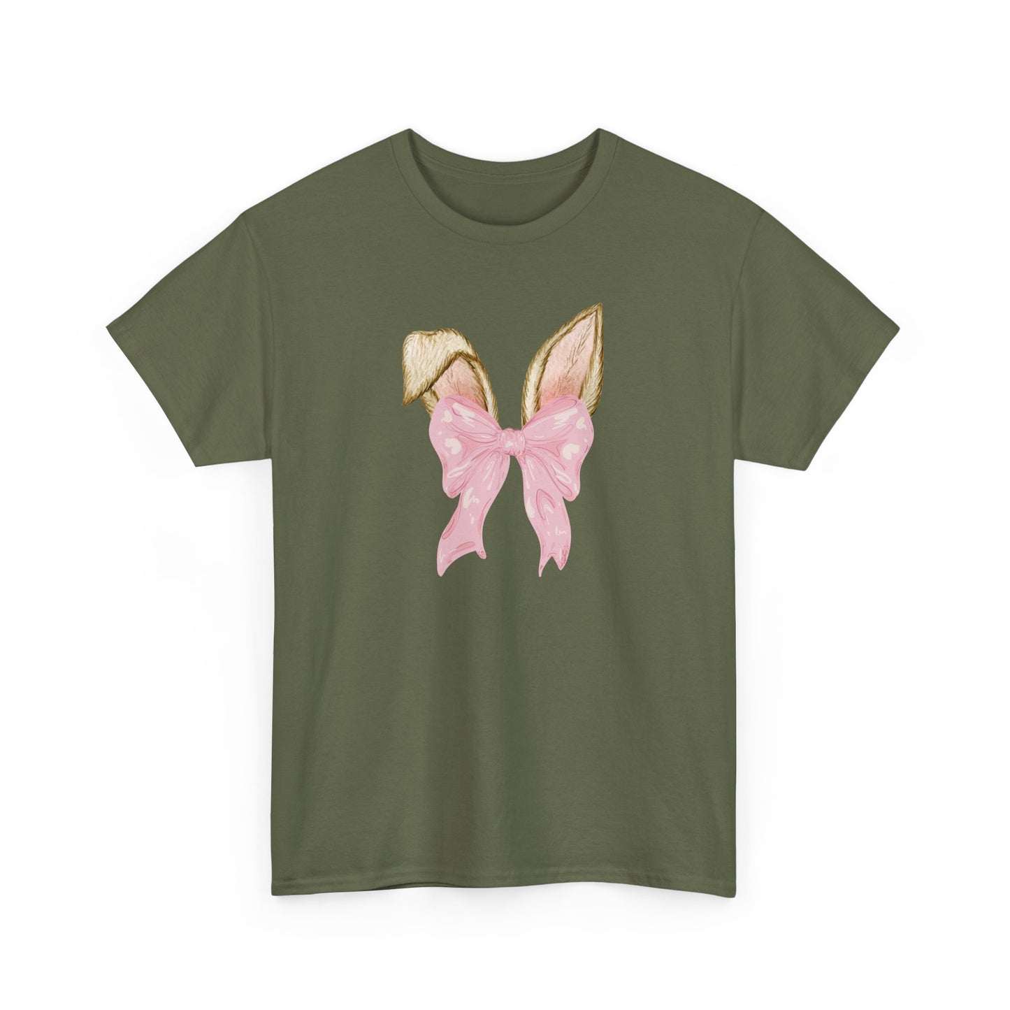 Easter Bunny Ears and coquette Bow Tee