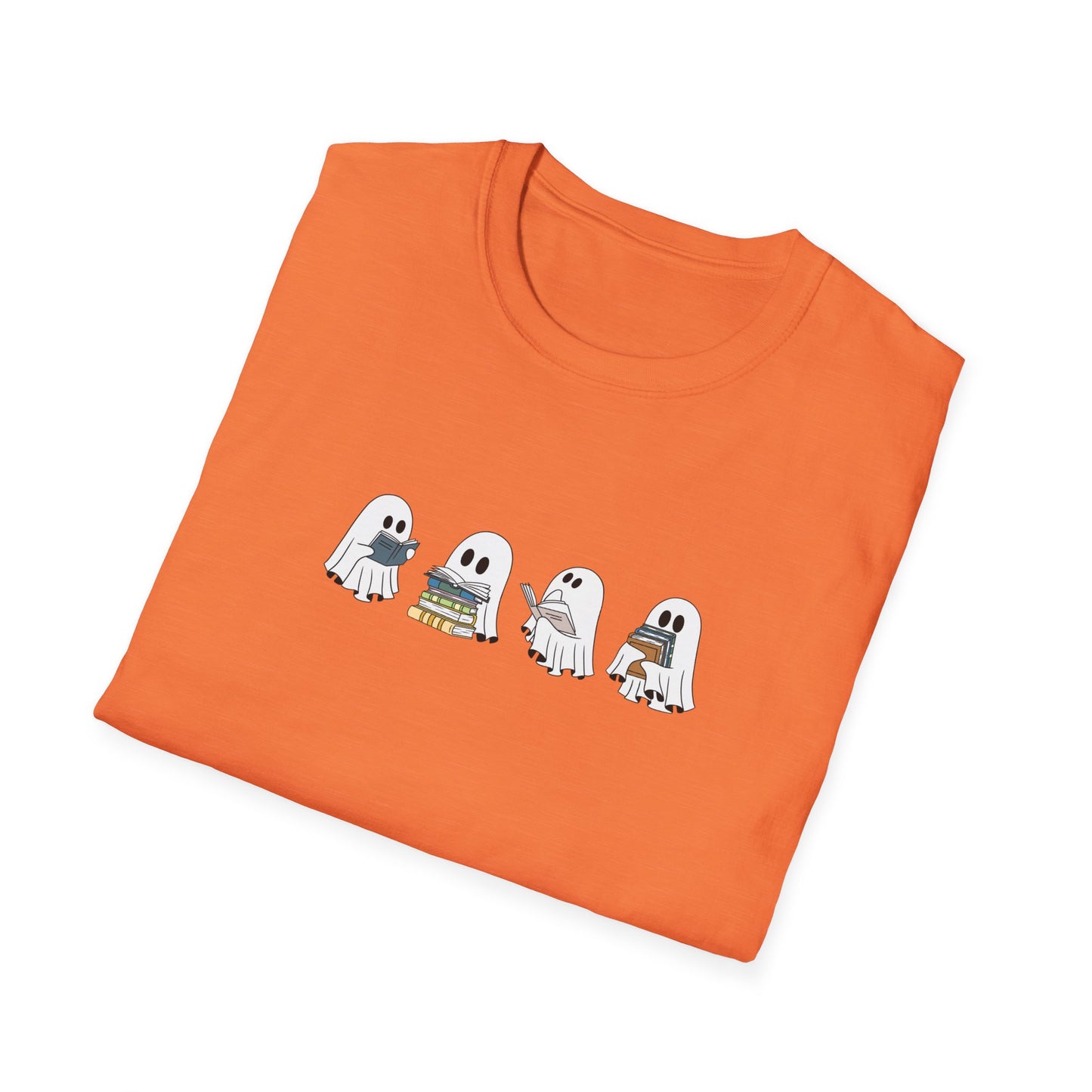 Cute Reading Ghosts Crewneck T shirt