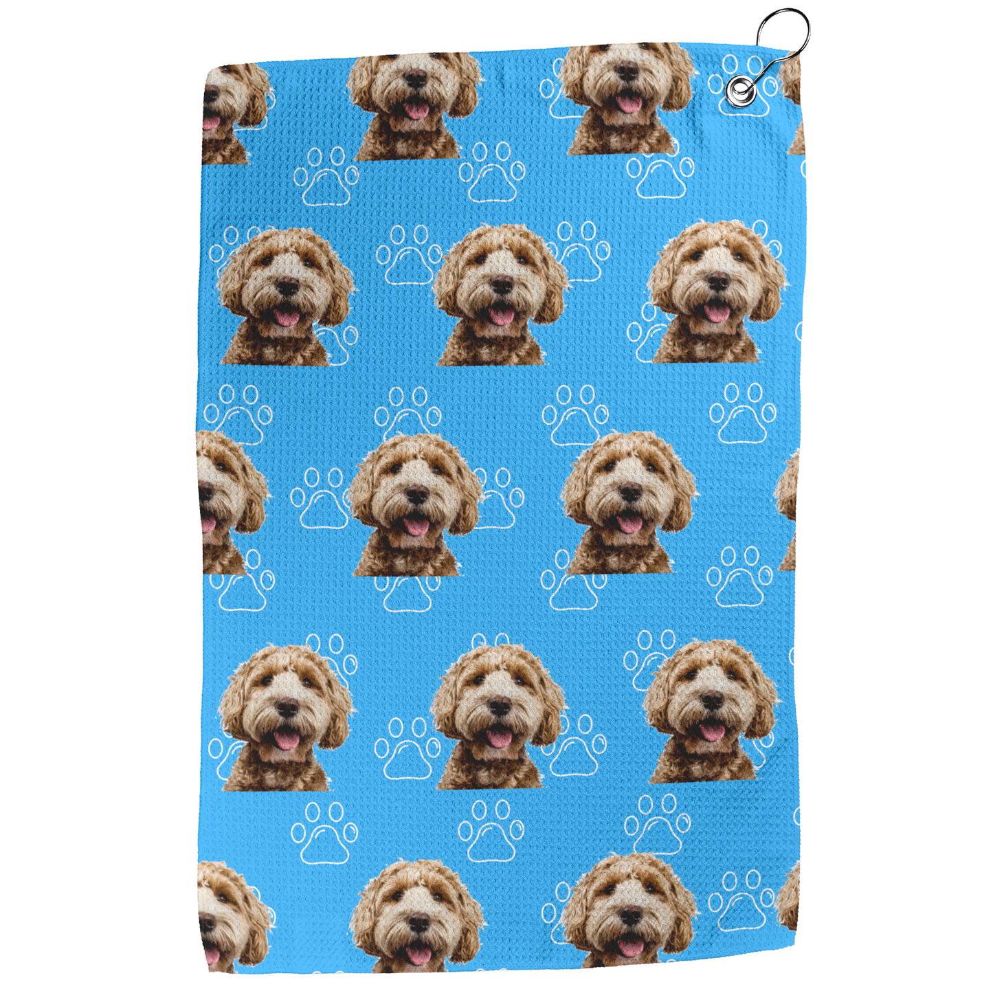 Sports| Personalized Waffle Golf Towel with Your Dog’s Picture - The Perfect Gift for Dog-Loving Golfers