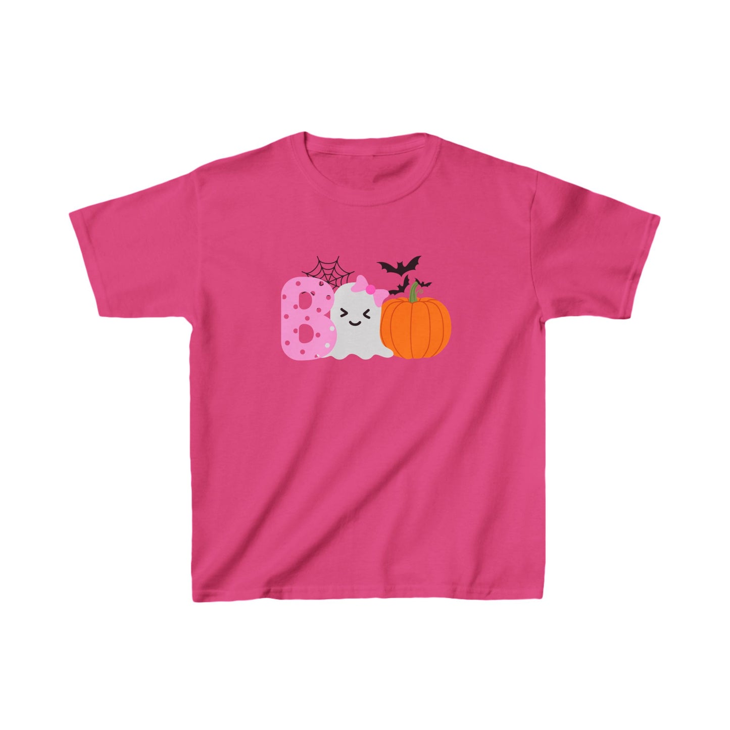 Halloween| "Kids Halloween 'Boo' T-Shirt with Ghost and Pumpkin Design