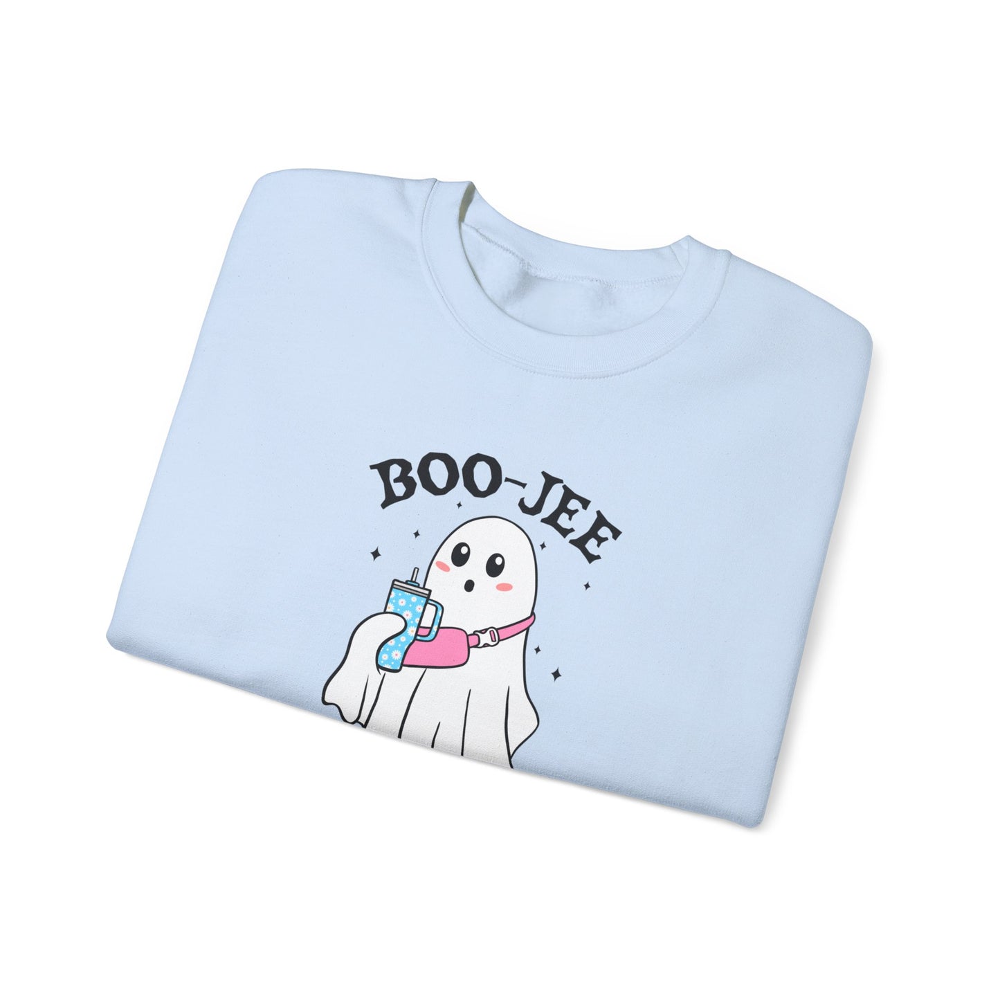 Trendy Fall Sweatshirt with Boo Jee Ghost – Perfect for the Stylishly Spooky!