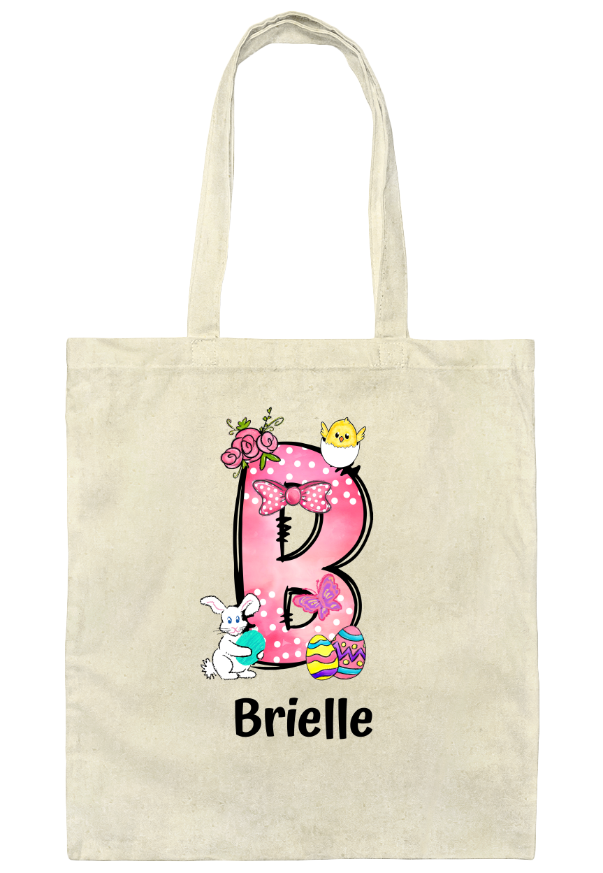 Personalized Easter Gift Bag – Custom Name & Initial