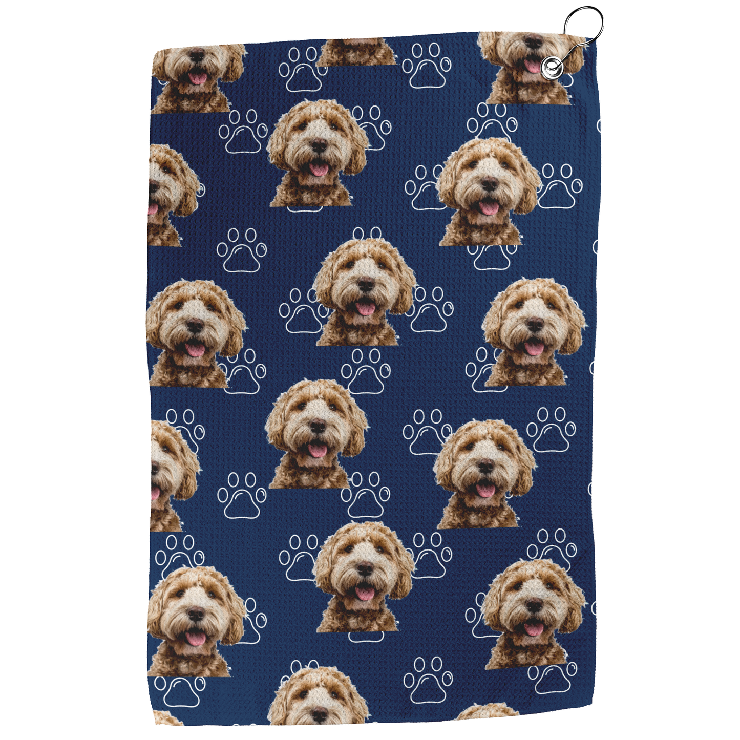 Sports| Personalized Waffle Golf Towel with Your Dog’s Picture - The Perfect Gift for Dog-Loving Golfers