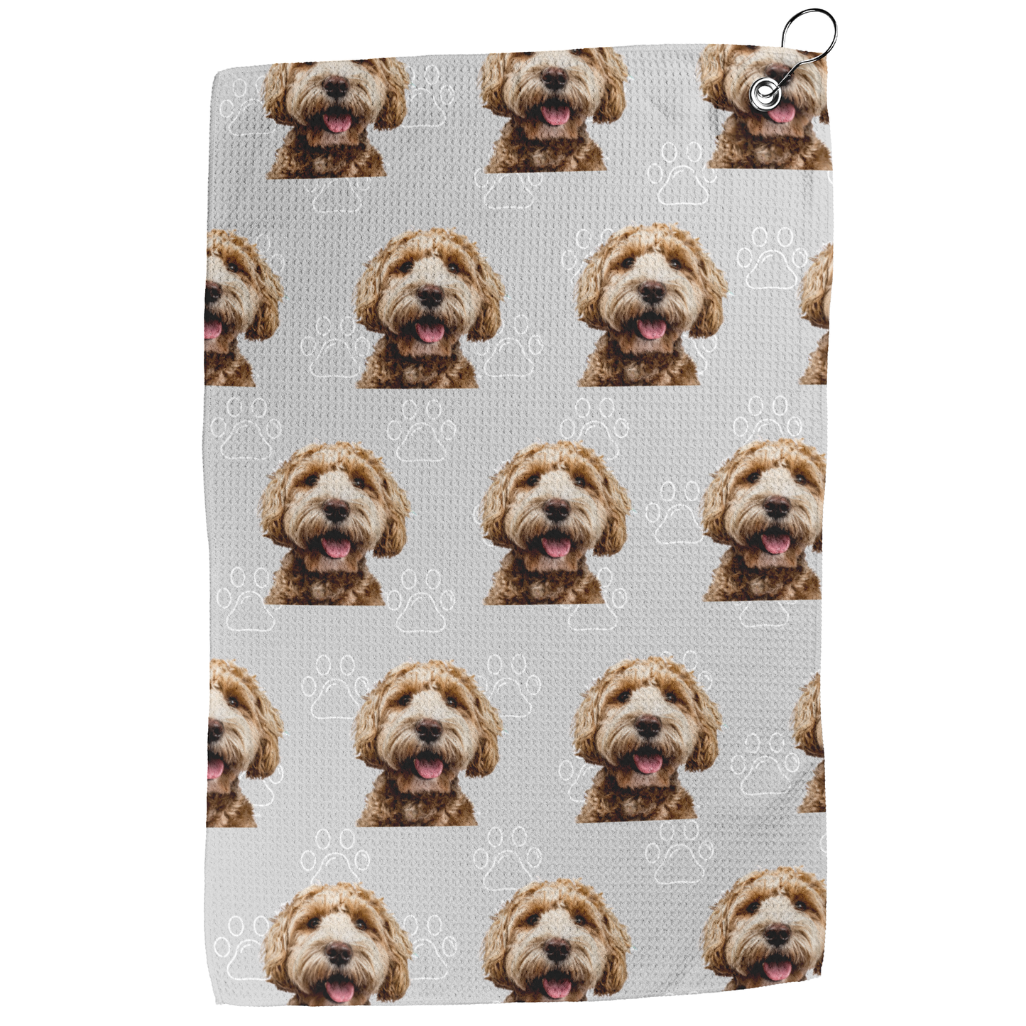 Sports| Personalized Waffle Golf Towel with Your Dog’s Picture - The Perfect Gift for Dog-Loving Golfers