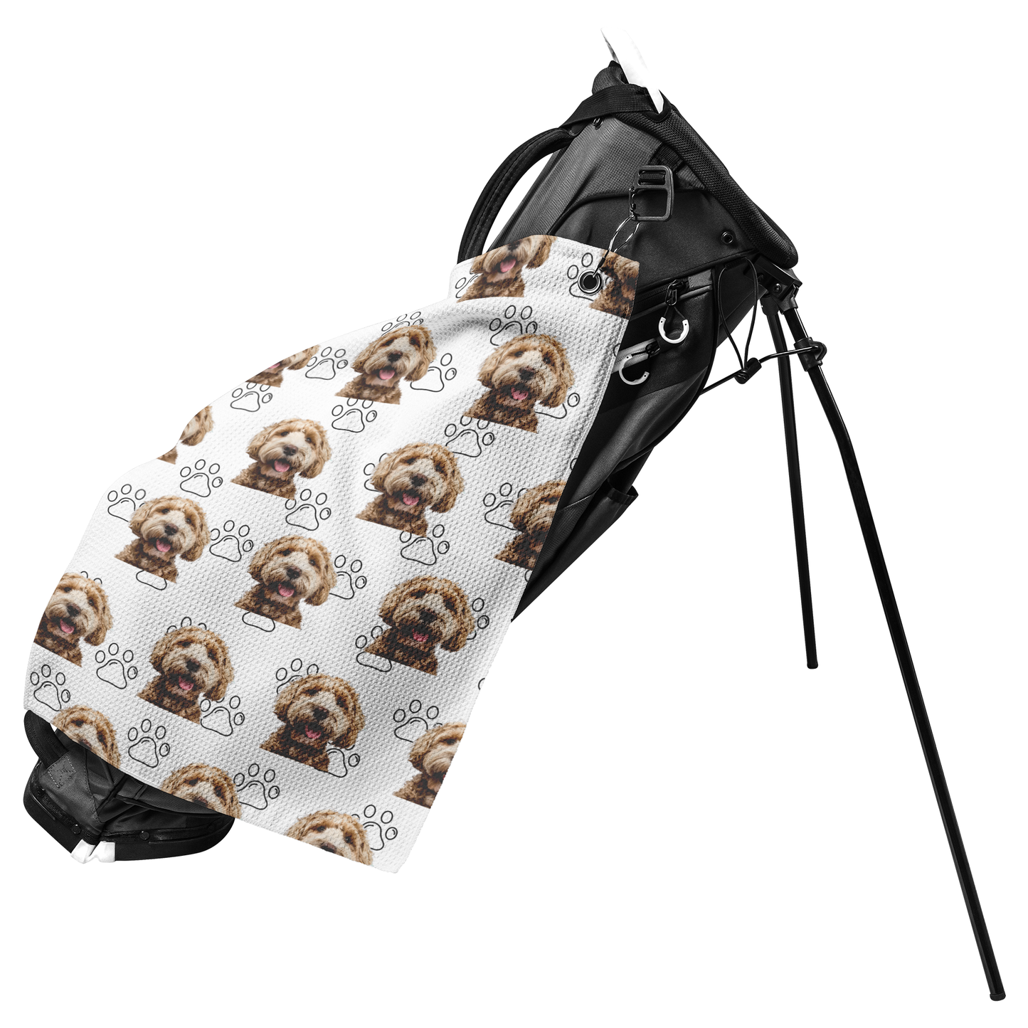 Sports| Personalized Waffle Golf Towel with Your Dog’s Picture - The Perfect Gift for Dog-Loving Golfers