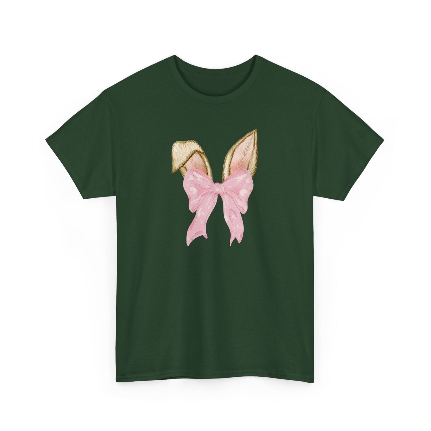 Easter Bunny Ears and coquette Bow Tee