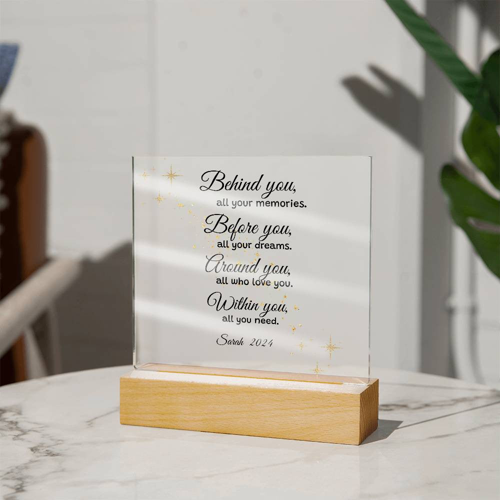 Get trendy with Graduation Inspiration Acrylic  PLaque and/or  Night Light -  available at Good Gift Company. Grab yours for $35.95 today!