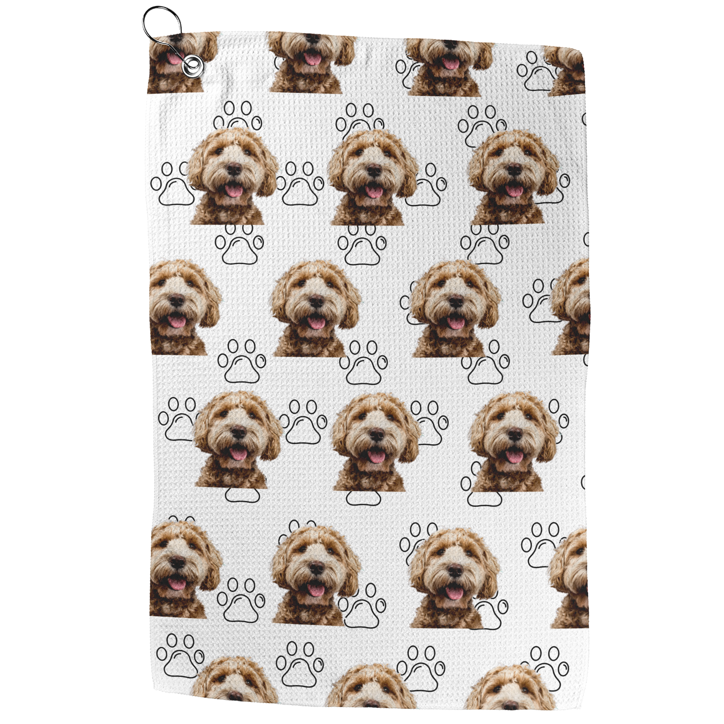 Sports| Personalized Waffle Golf Towel with Your Dog’s Picture - The Perfect Gift for Dog-Loving Golfers