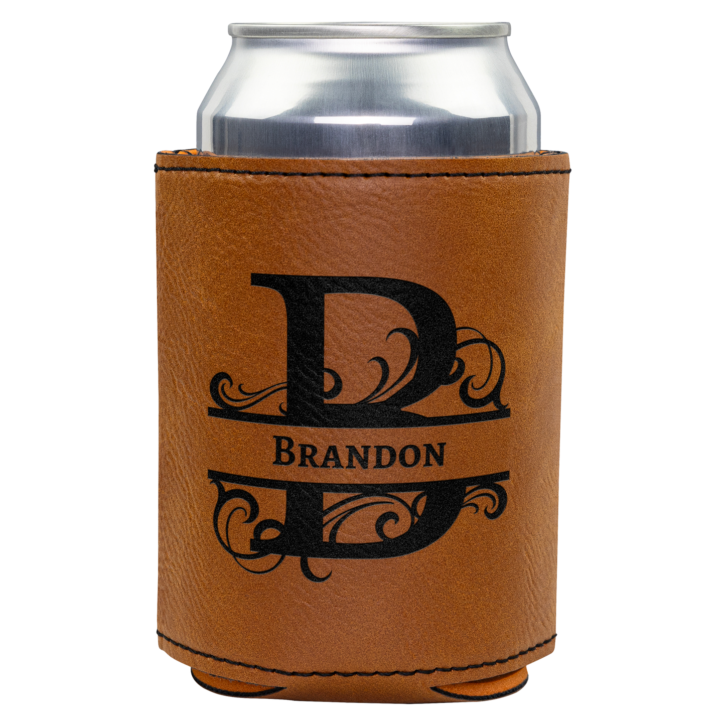 Get trendy with Personalized Leatherette Beverage Holder - Custom Monogram & Name - Perfect Groomsmen Gift -  available at Good Gift Company. Grab yours for $8 today!