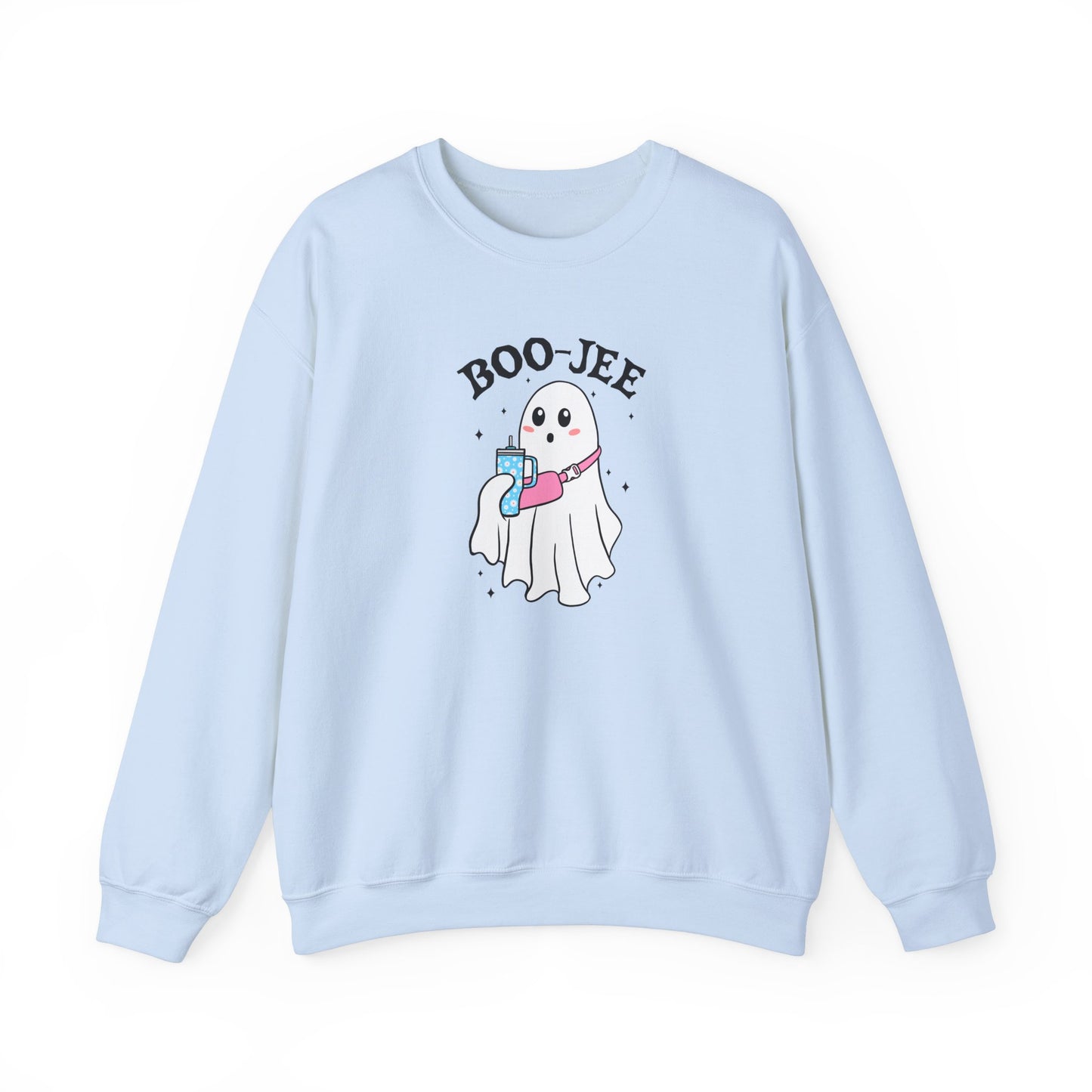 Trendy Fall Sweatshirt with Boo Jee Ghost – Perfect for the Stylishly Spooky!