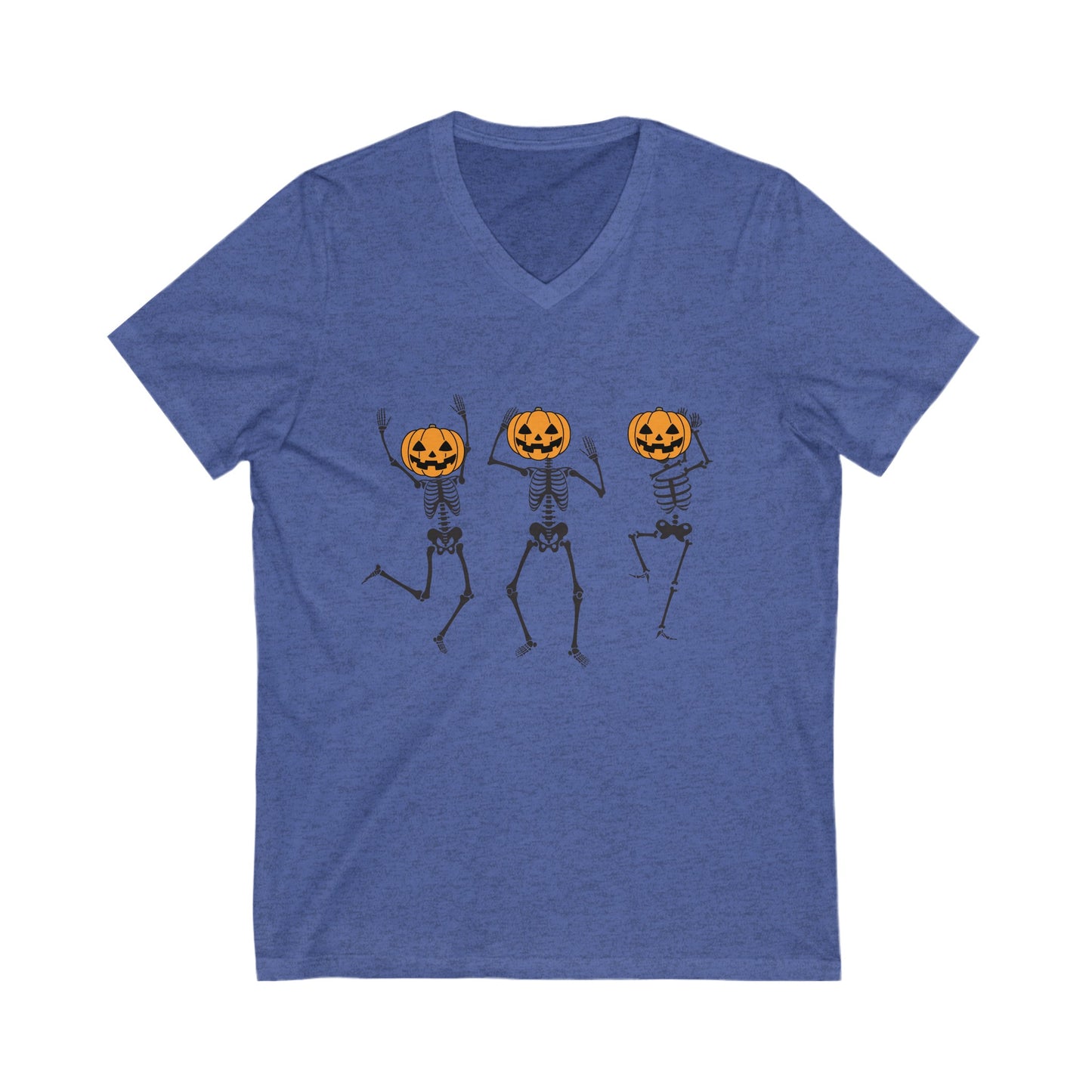 Dancing Skeletons Unisex Jersey Short Sleeve V-Neck Tee