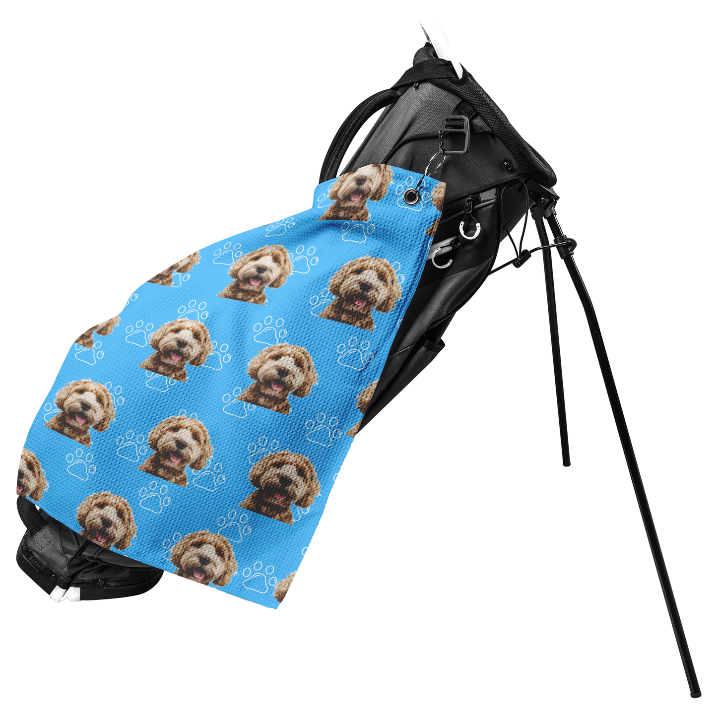 Sports| Personalized Waffle Golf Towel with Your Dog’s Picture - The Perfect Gift for Dog-Loving Golfers