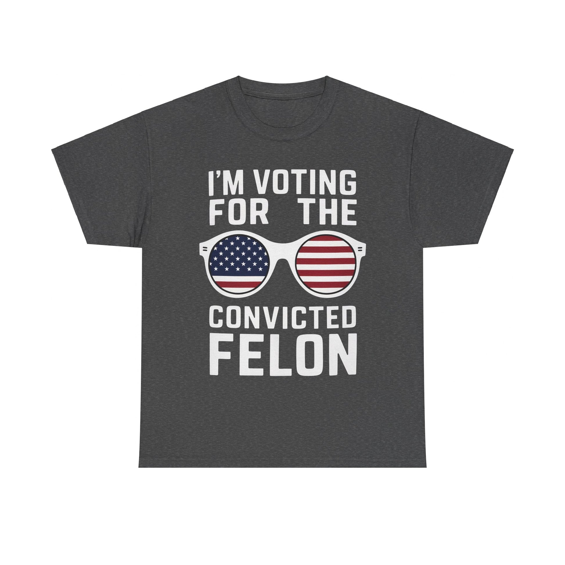 Get trendy with "I'm Voting for the convicted felon" Unisex Heavy Cotton Tee - T-Shirt available at Good Gift Company. Grab yours for $12 today!