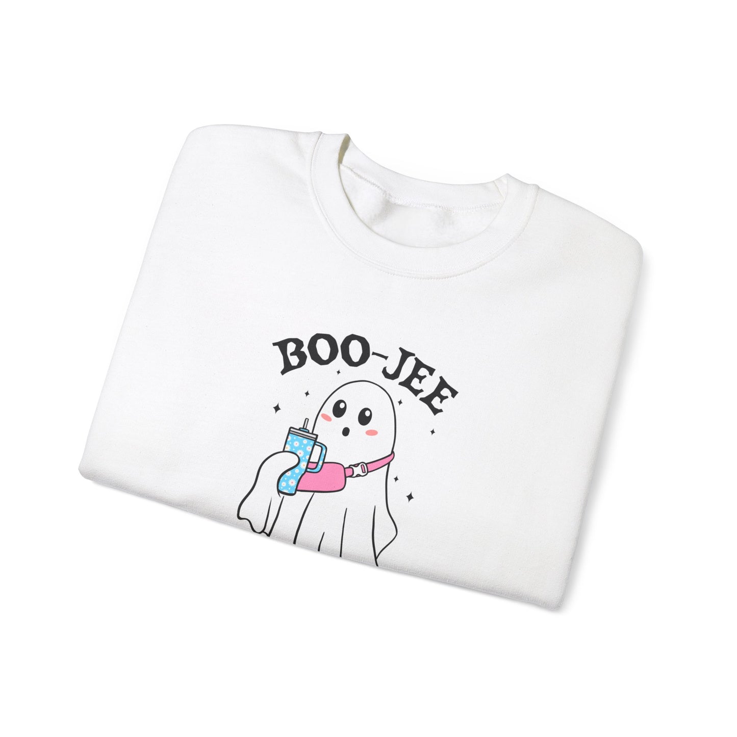 Trendy Fall Sweatshirt with Boo Jee Ghost – Perfect for the Stylishly Spooky!