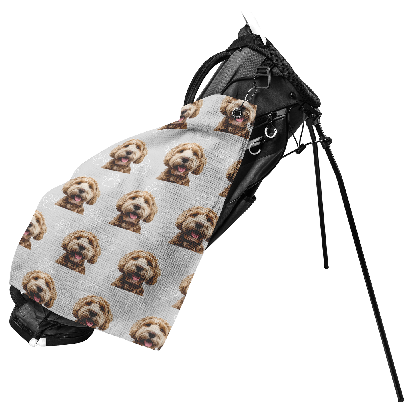 Sports| Personalized Waffle Golf Towel with Your Dog’s Picture - The Perfect Gift for Dog-Loving Golfers