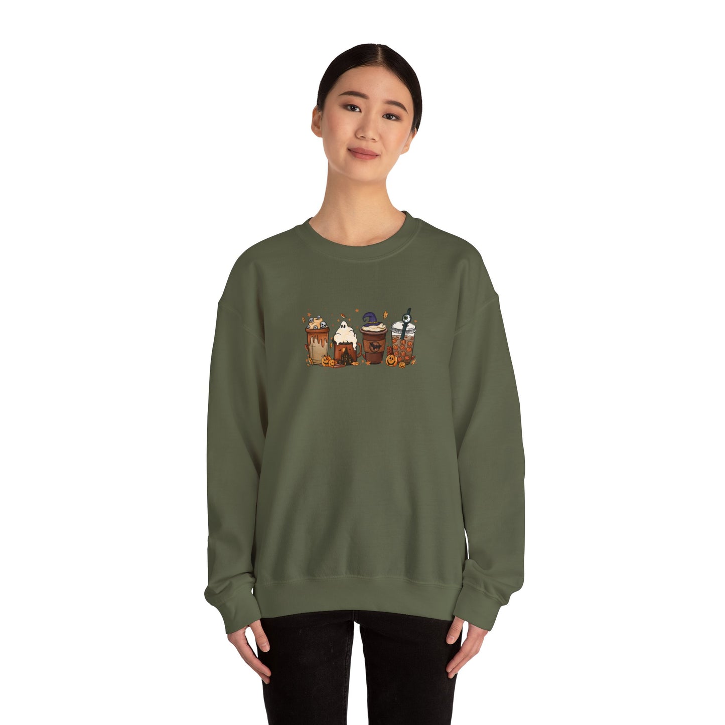 Spooky Coffee Halloween Sweatshirt – Perfect for Fall